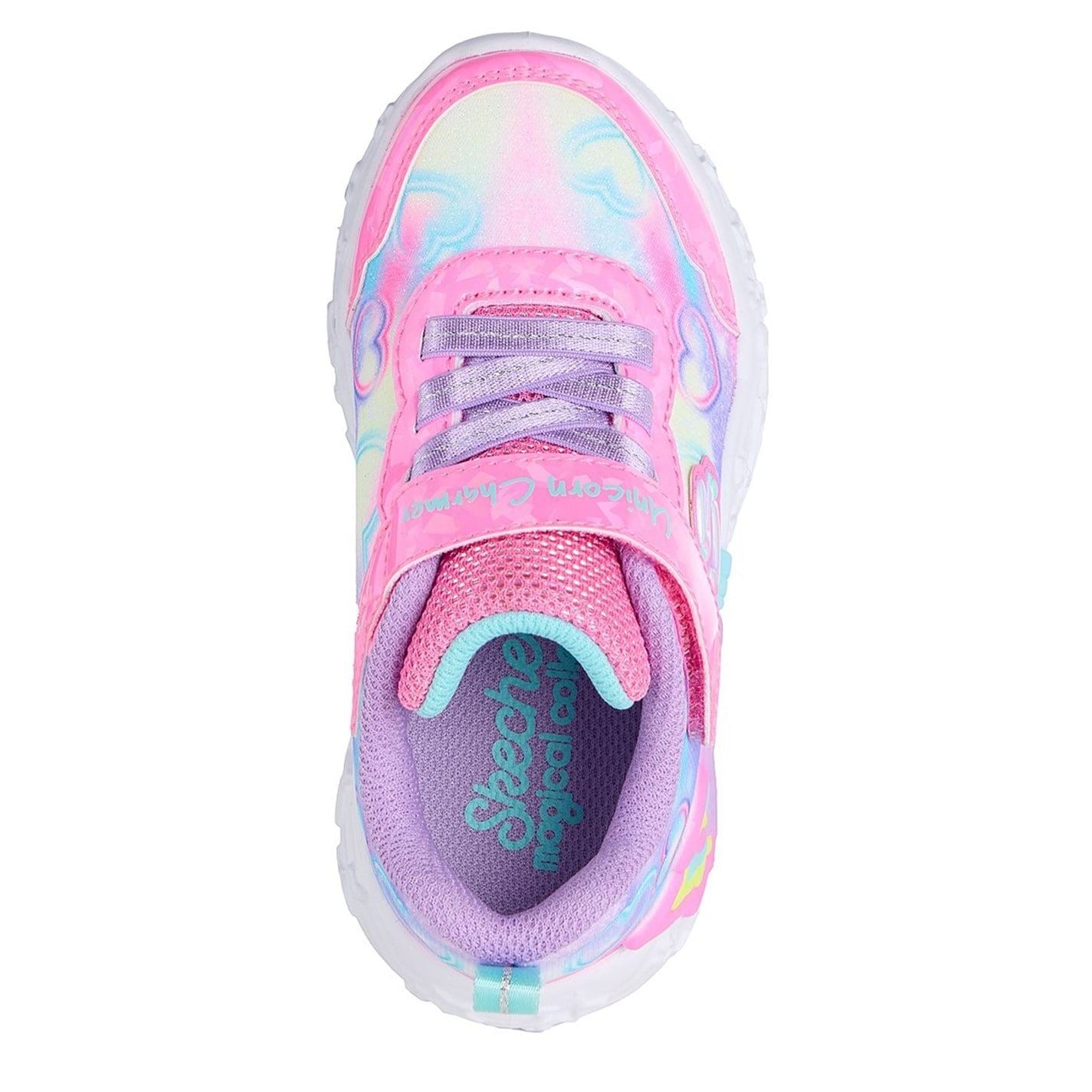 Skechers Lighted Unicorn Gore  And  Strap W Mult Light Up Trainers Girls