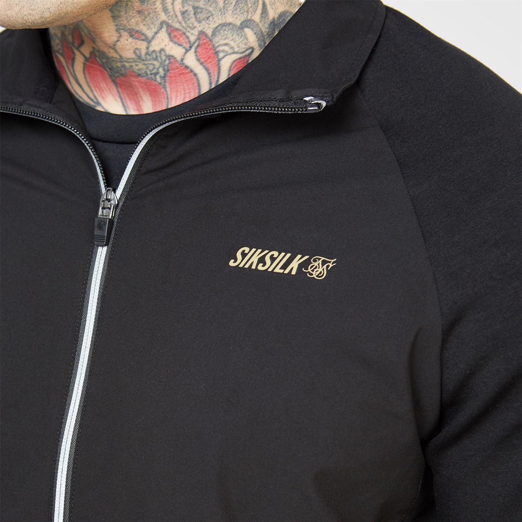 SikSilk Hooded Track Slim Fit Jacket