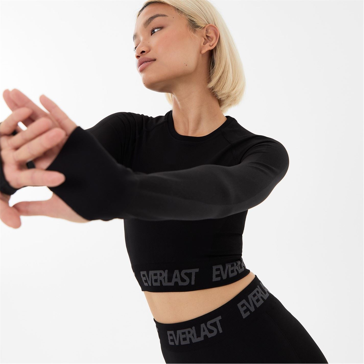 Everlast Womens Seamless Long Sleeve Crop Top