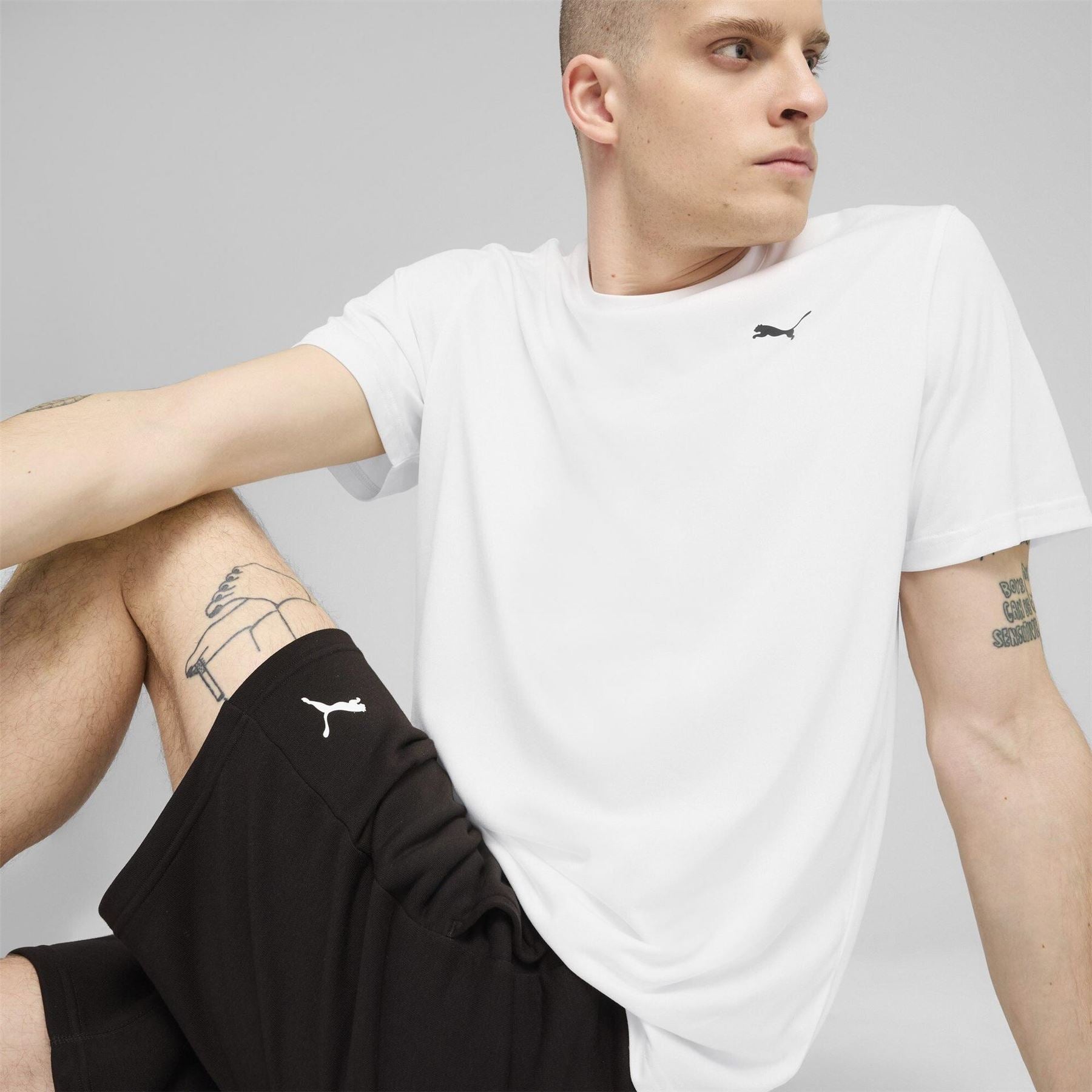 Puma Mens M Tad Essentials Solid Cat Tee (lc S T-Shirt