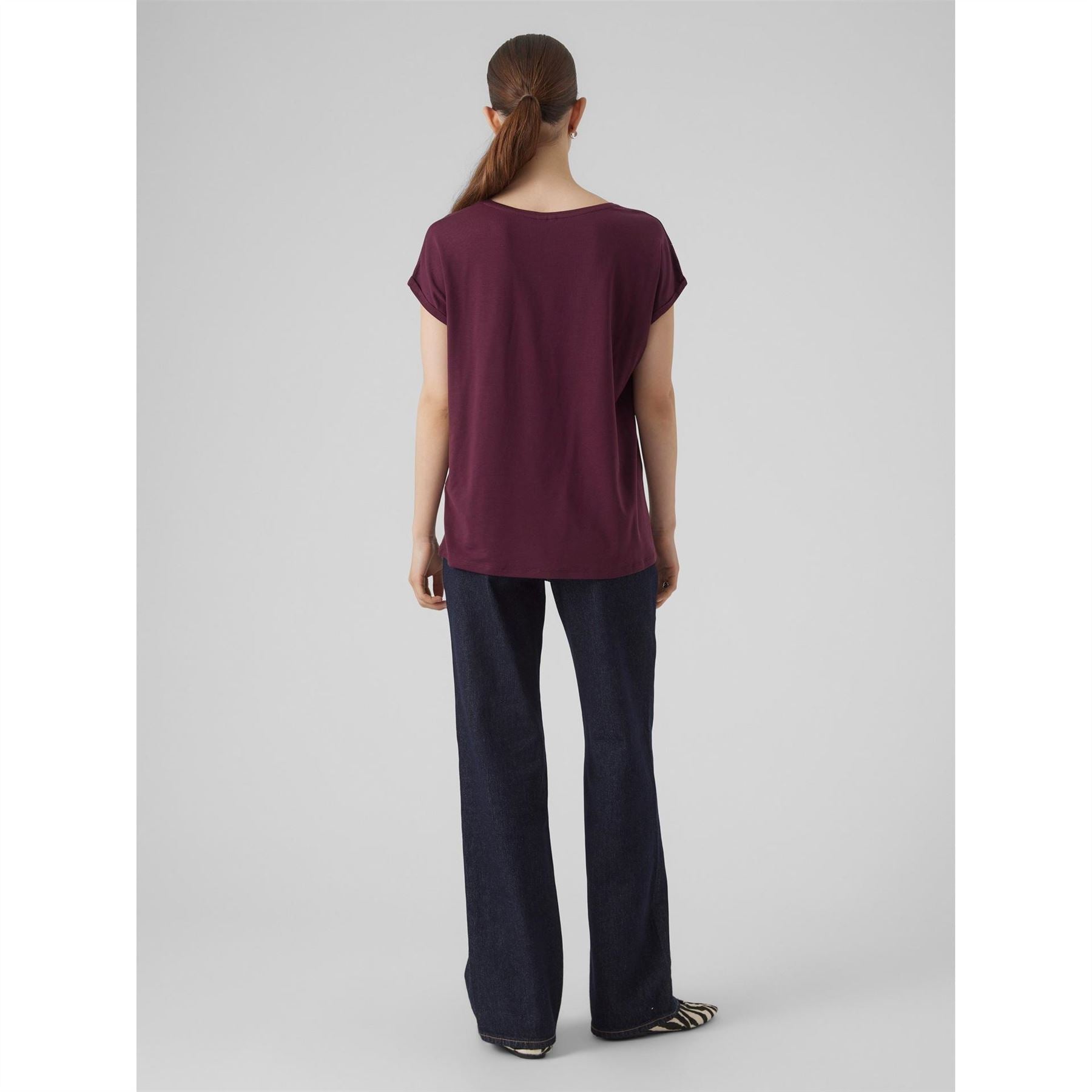 Vero Moda Womens Ava Plain Short Sleeve T-Shirt