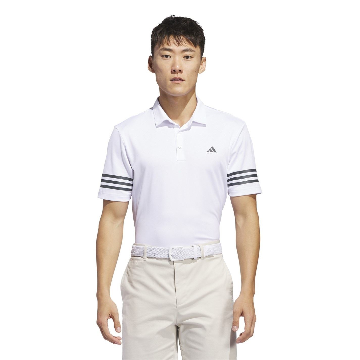 adidas Mens 3 Stripe Polo Shirt