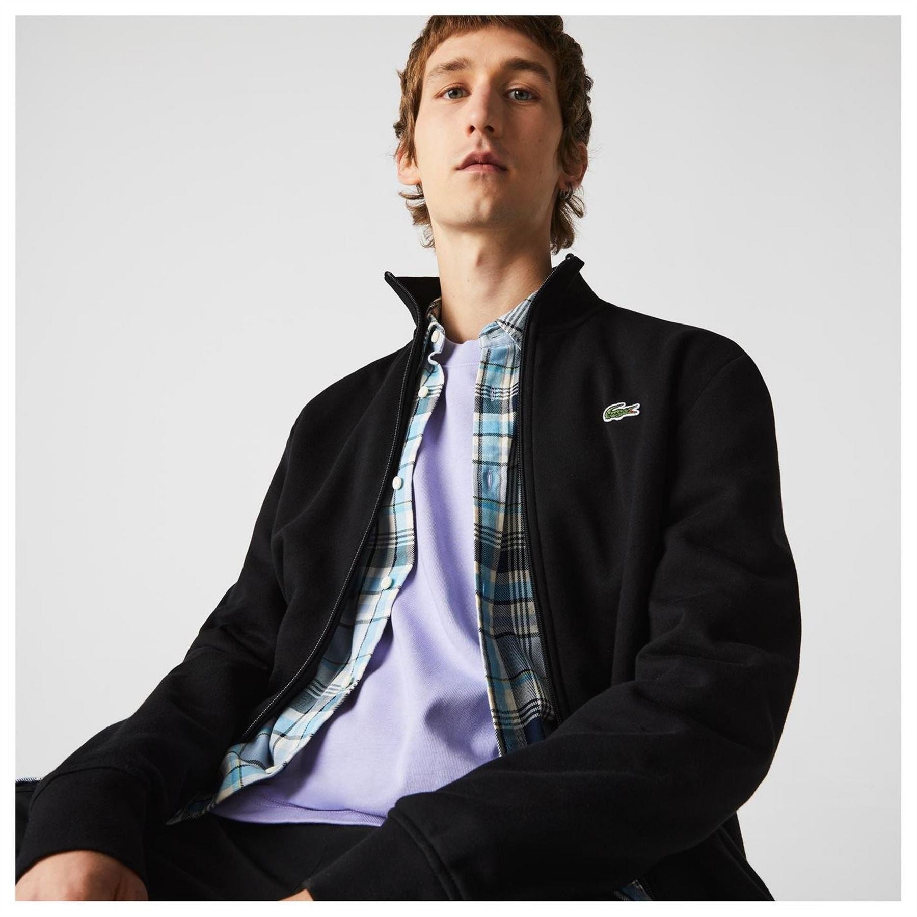Lacoste Full Zip Funnel Sweatshirt