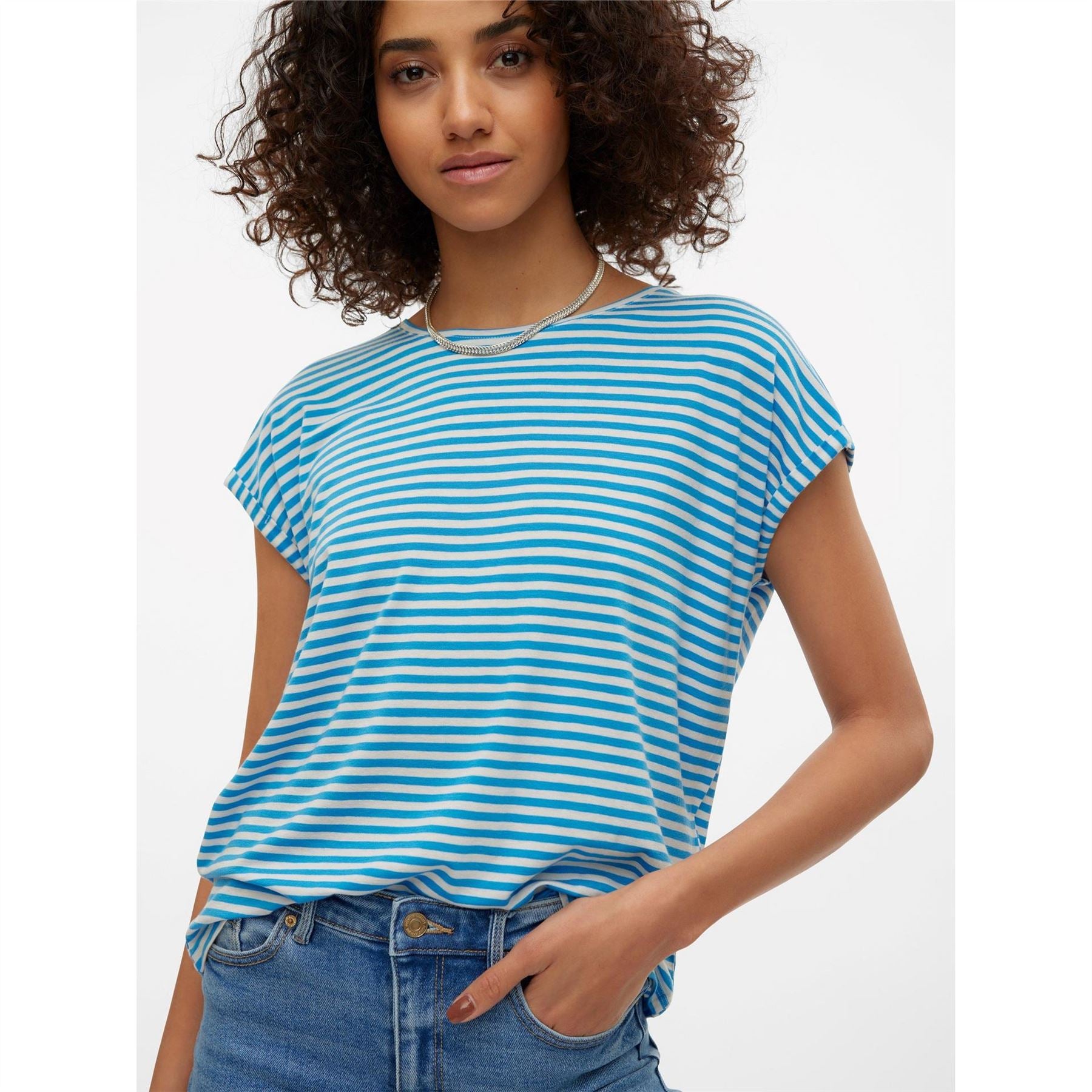 Vero Moda Womens Ava Plain Short Sleeve T-Shirt