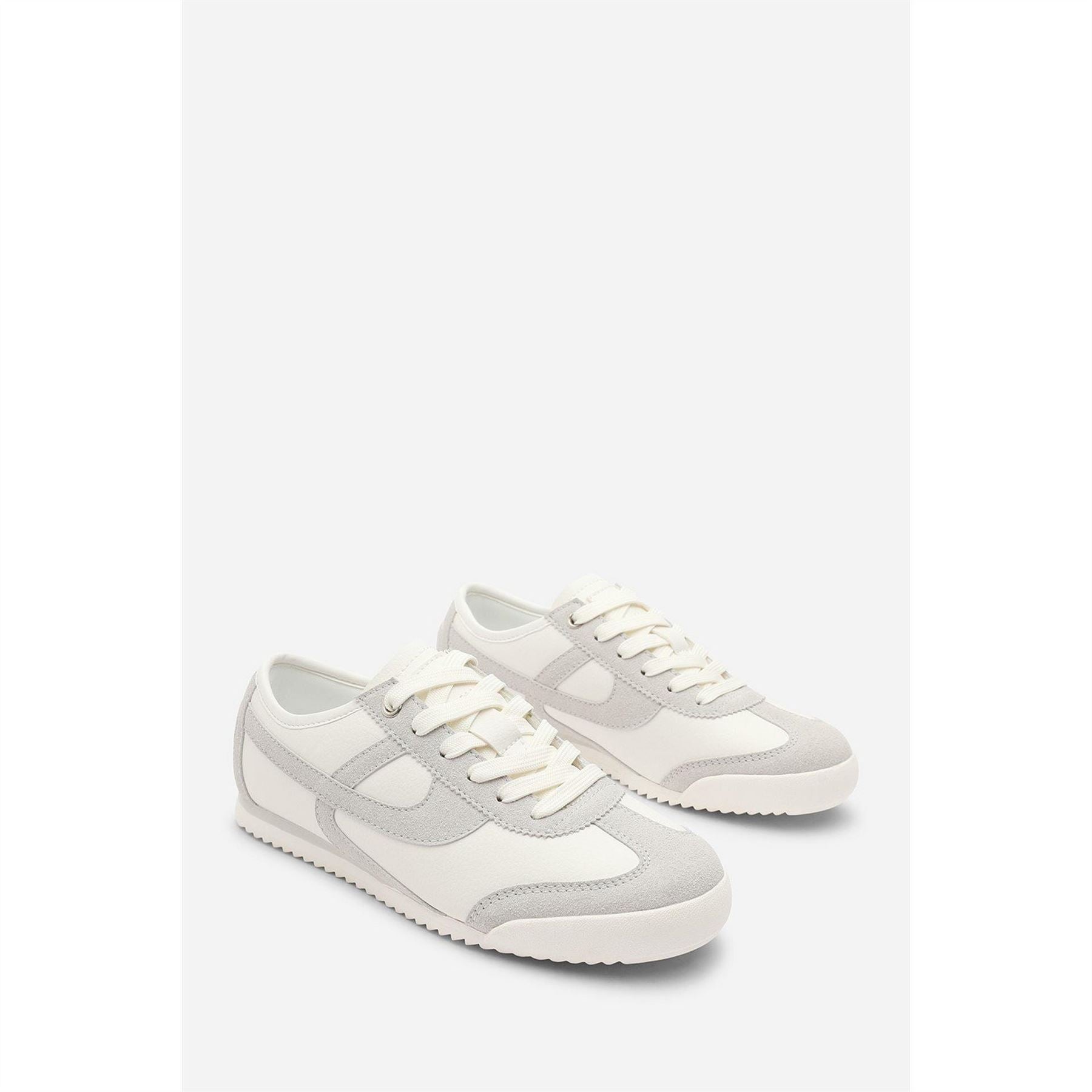Wheres That From Court Lace Up Trainer With Stripe Detail