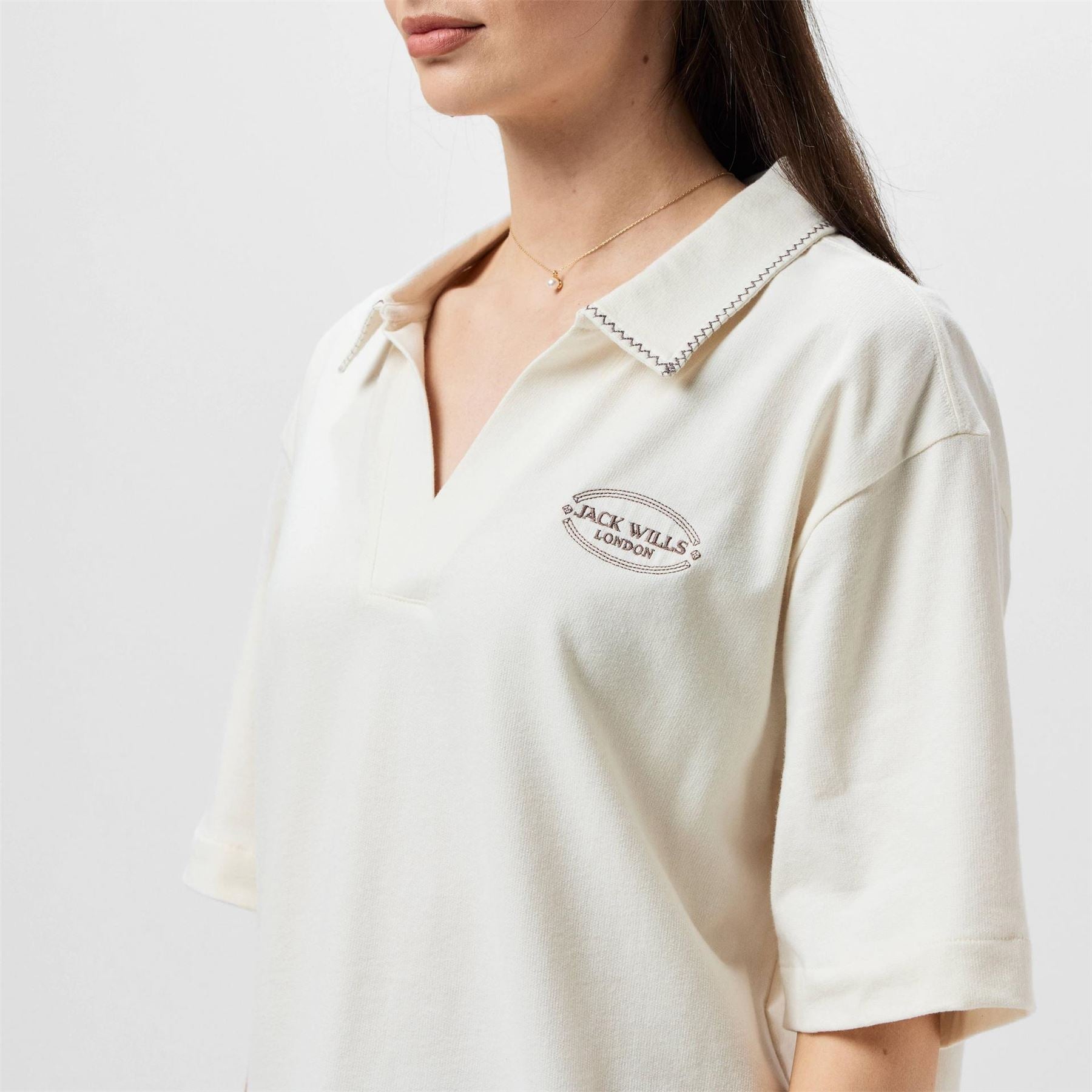 Jack Wills Jw Slouchy Short Sleeve Polo Shirt