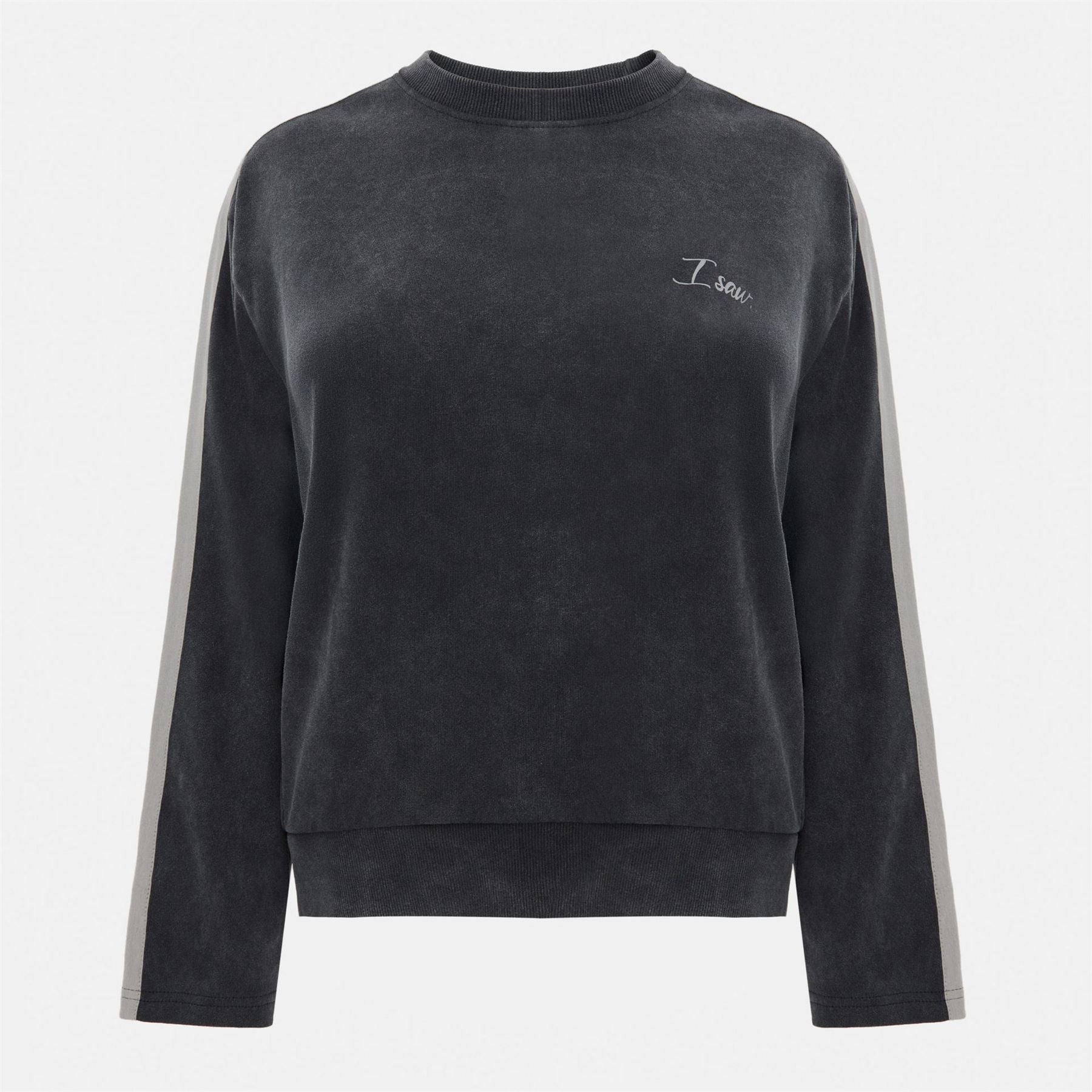 I Saw It First Side Stripe Sweatshirt