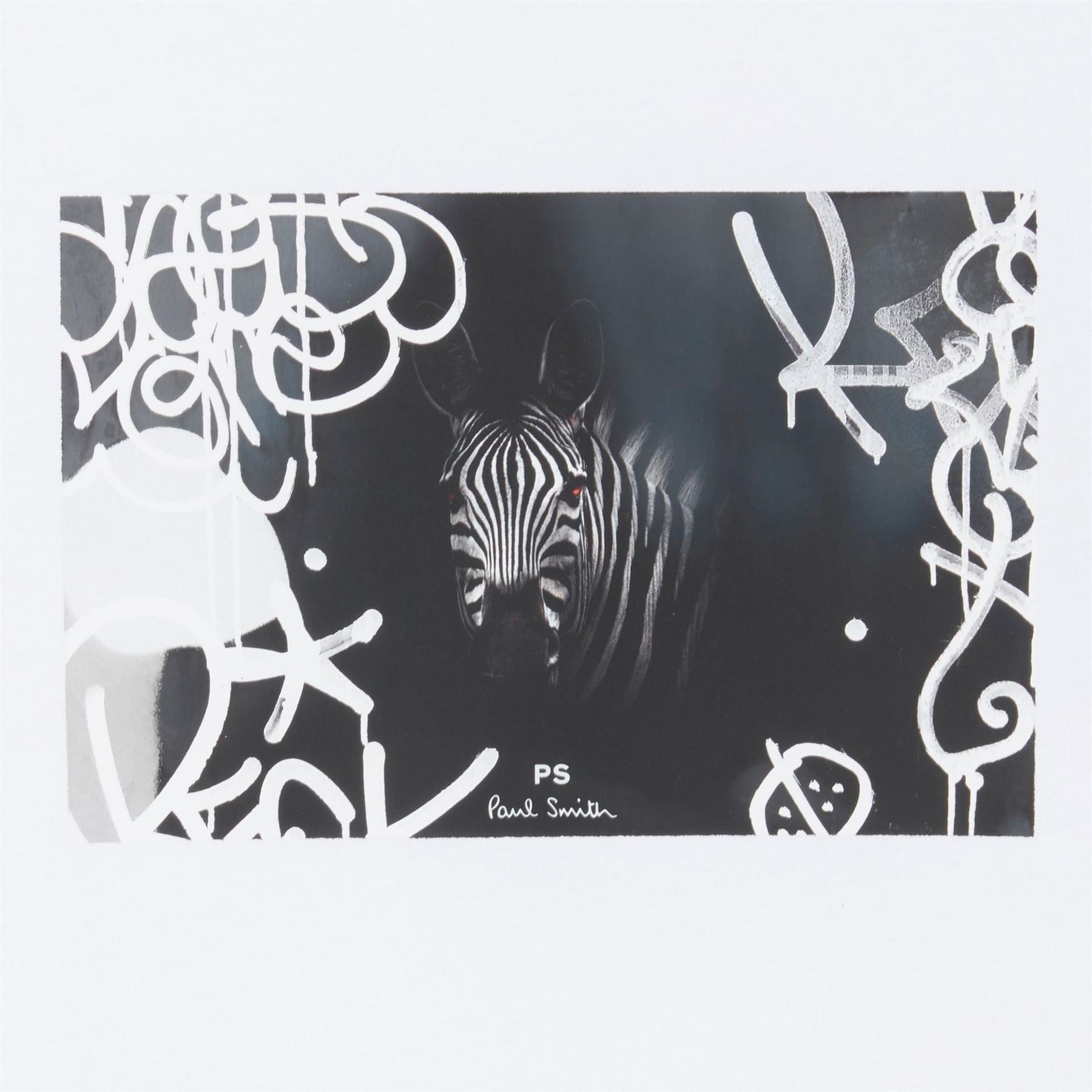 PS Paul Smith Graffiti Zebra Crew Neck Regular Fit T-Shirt