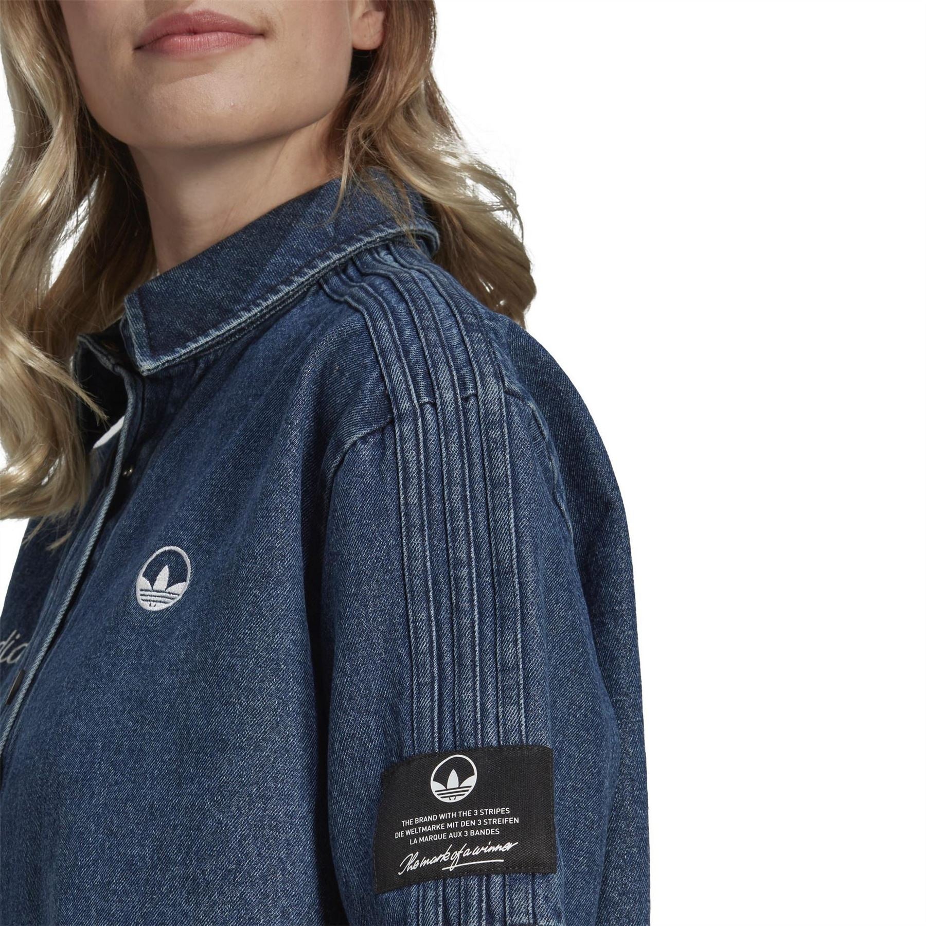 adidas Originals Denim Relaxed Fit Short Sleeve Shirt