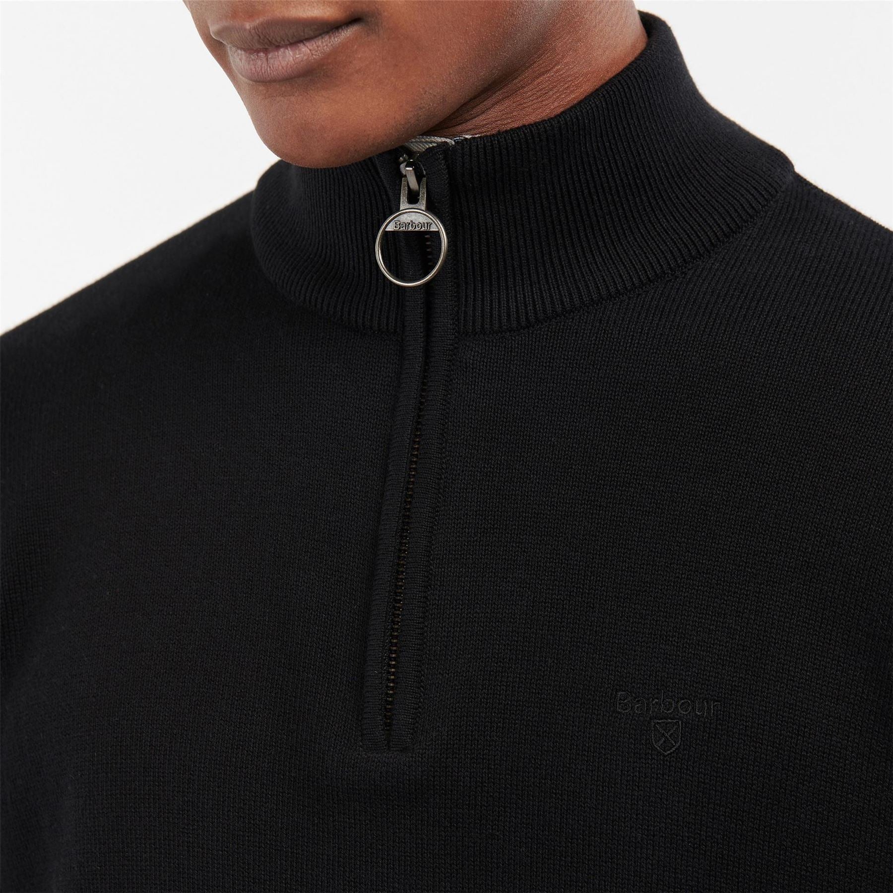 Barbour Half Zip Cotton Knitted Jumper