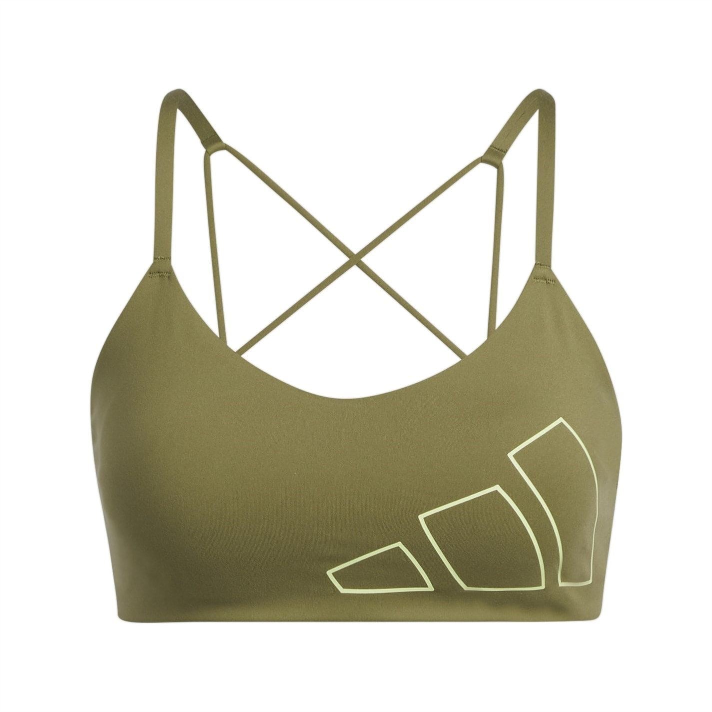 adidas Womens Aeroreact Training Light Support Logo Bra W Low Impact Sports