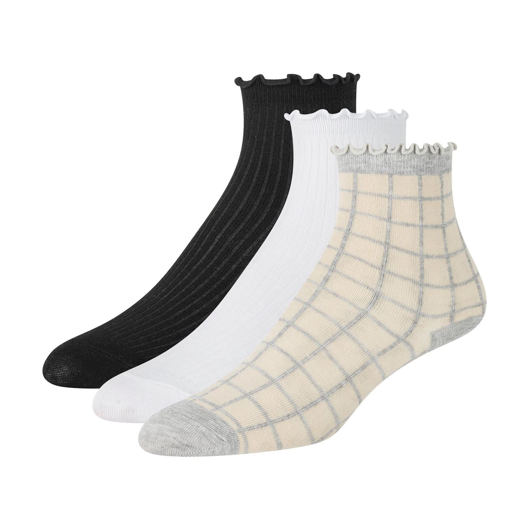 Ted Baker 3 Pack Ruffle Trainer Ankle Socks