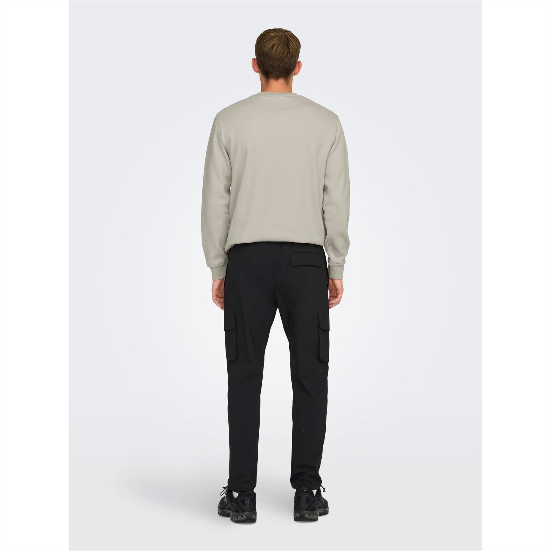 Only and Sons Only Solid Patterned Straight Combat Pants