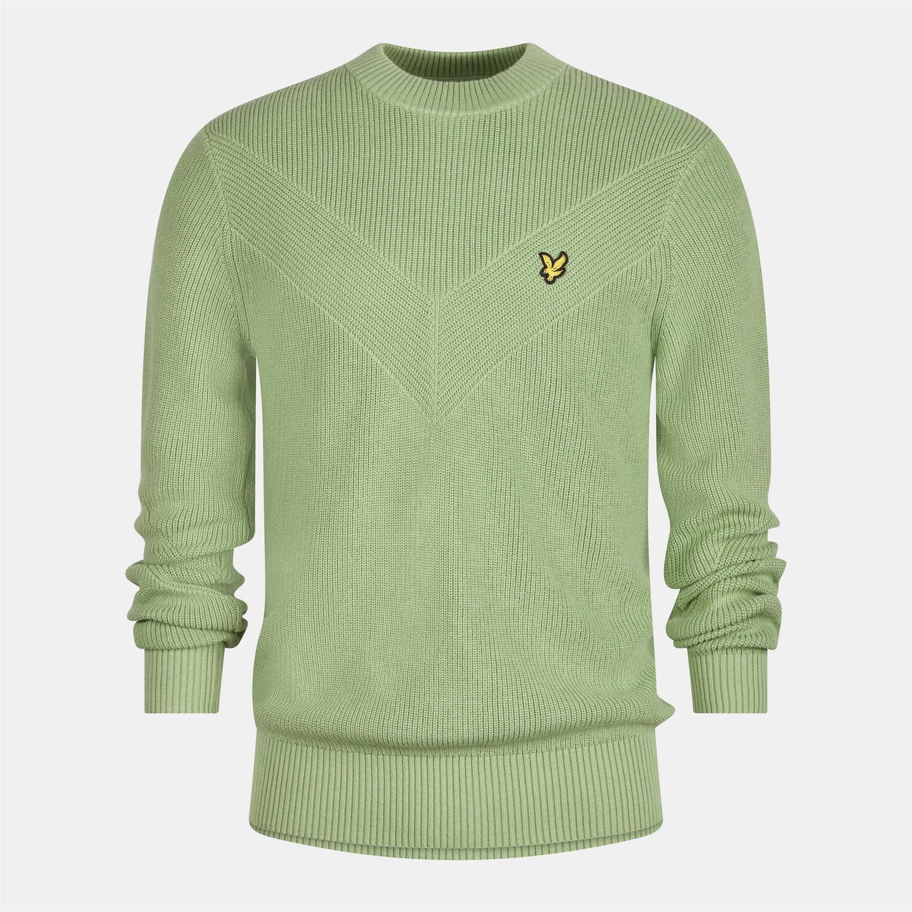 Lyle and Scott Chevron Knit Crew Neck Sweater