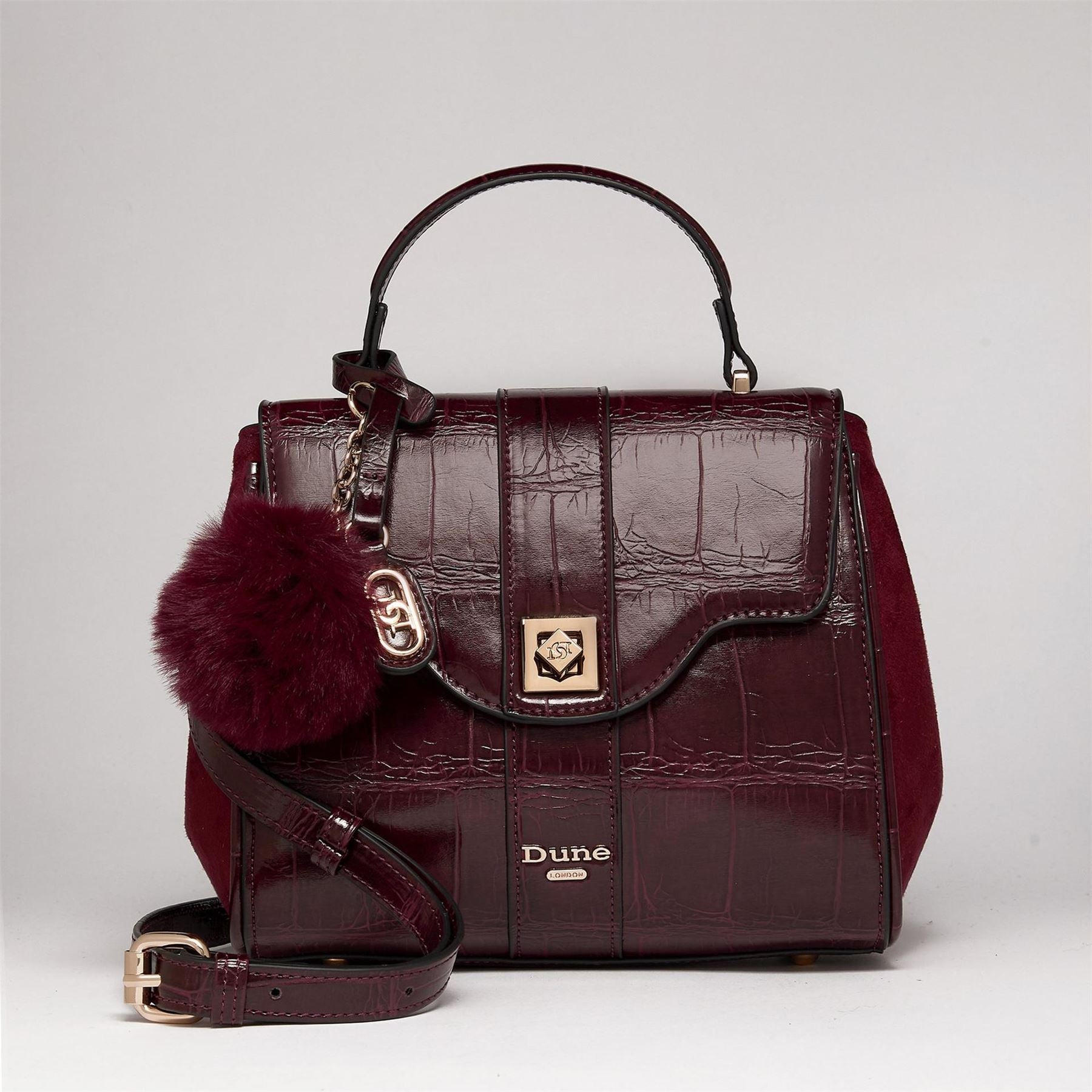 Dune London Dassios Textured Box Bag with Key Ring