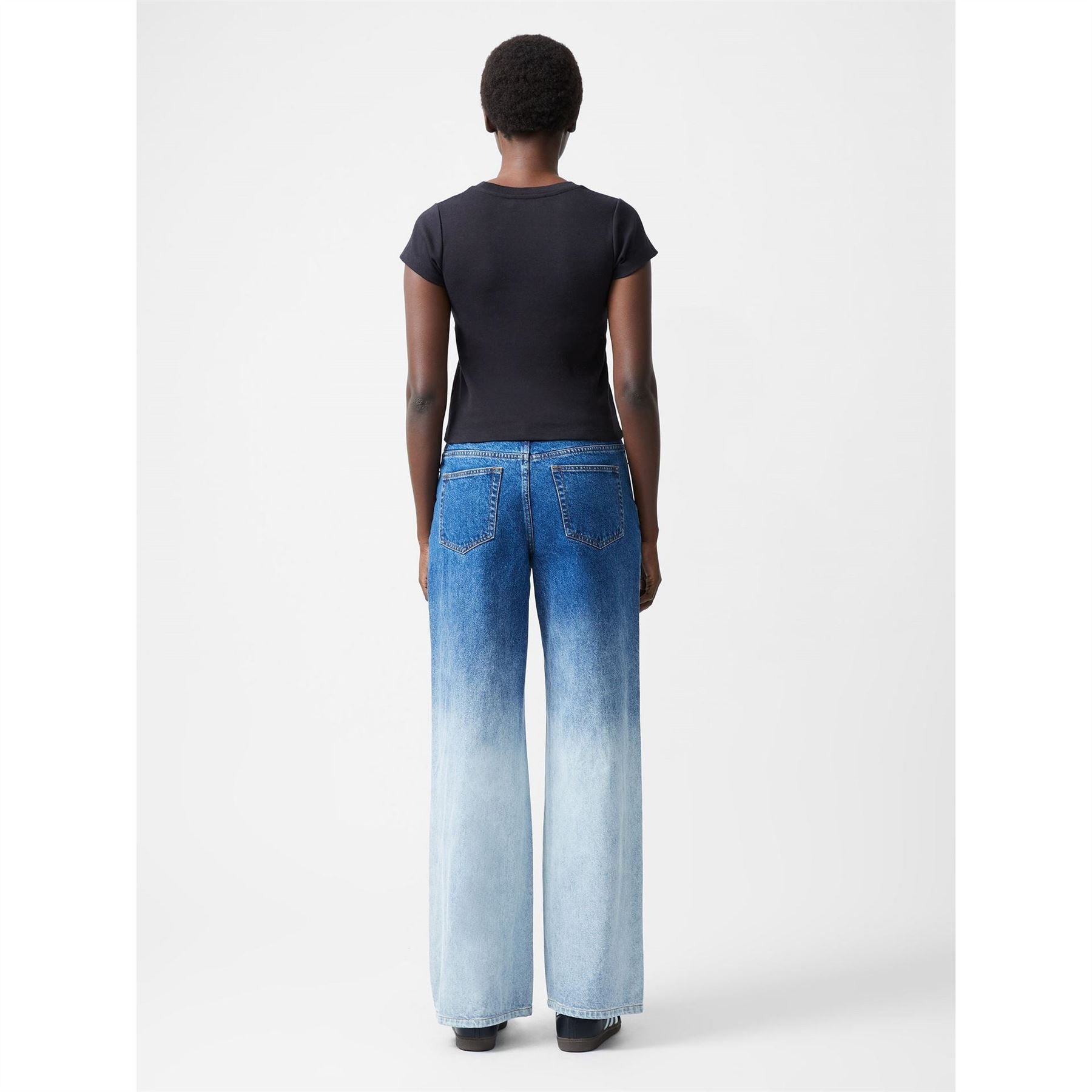 FCUK Cropped Crew Neck Short Sleeve T-Shirt