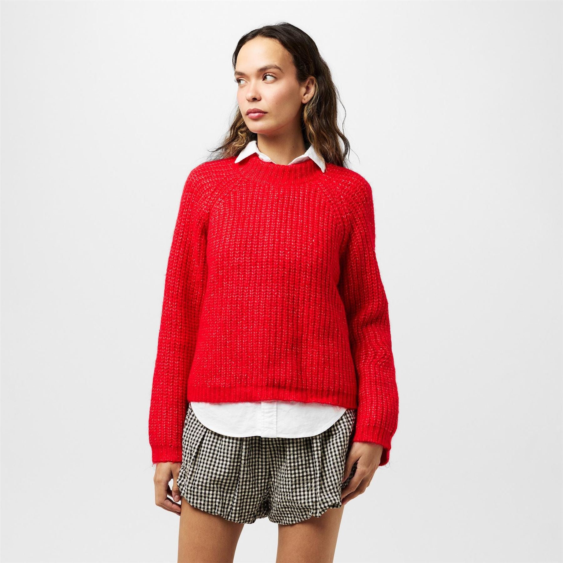 Pieces Relaxed Fit Hooded Long Sleeve Sweatshirt