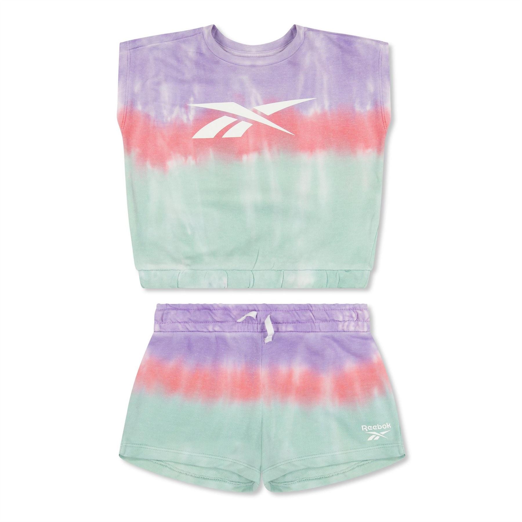 Reebok Tie Dye Terry Top And Trouser Set