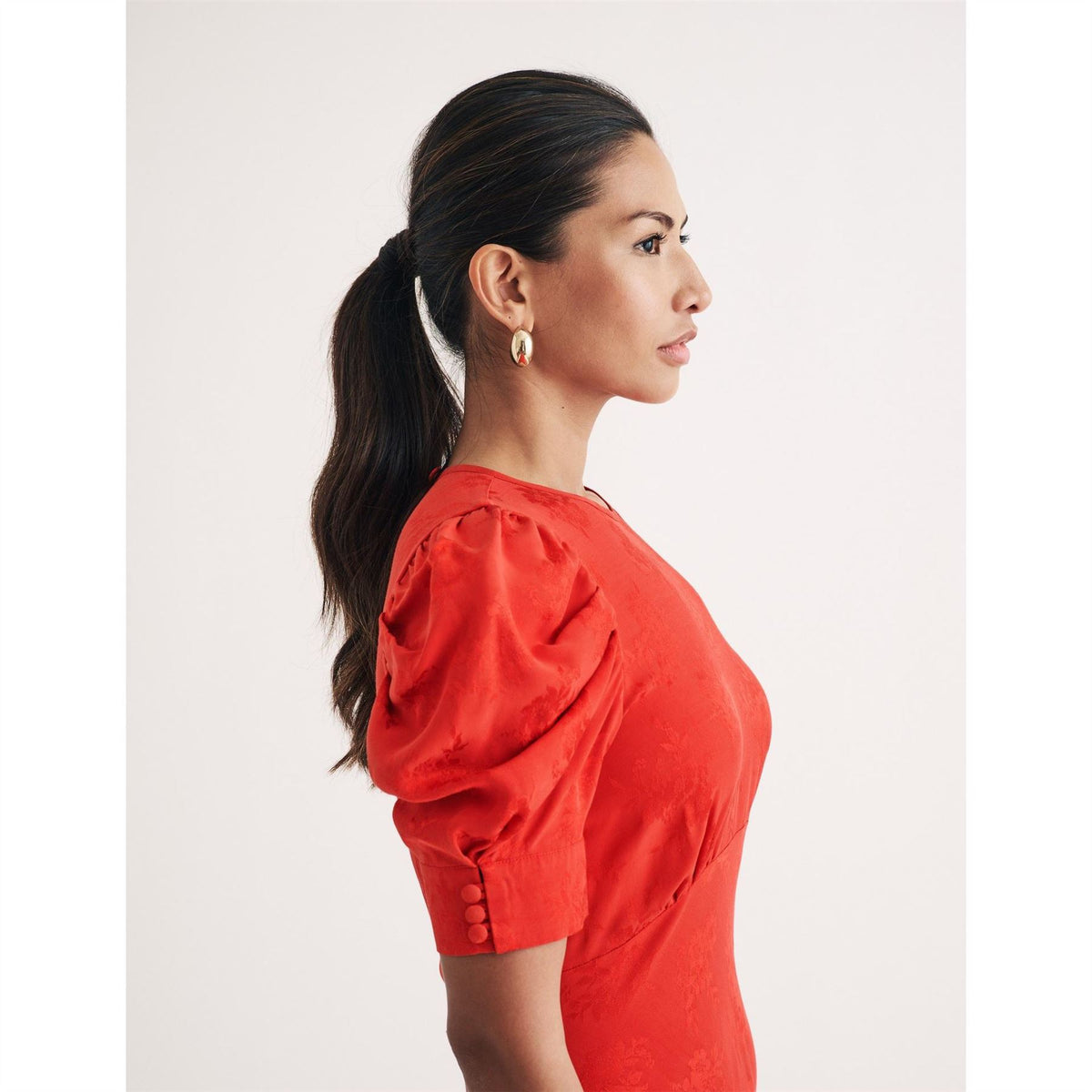Nobodys Child Moira Crew Neck Midi A-Line Dress