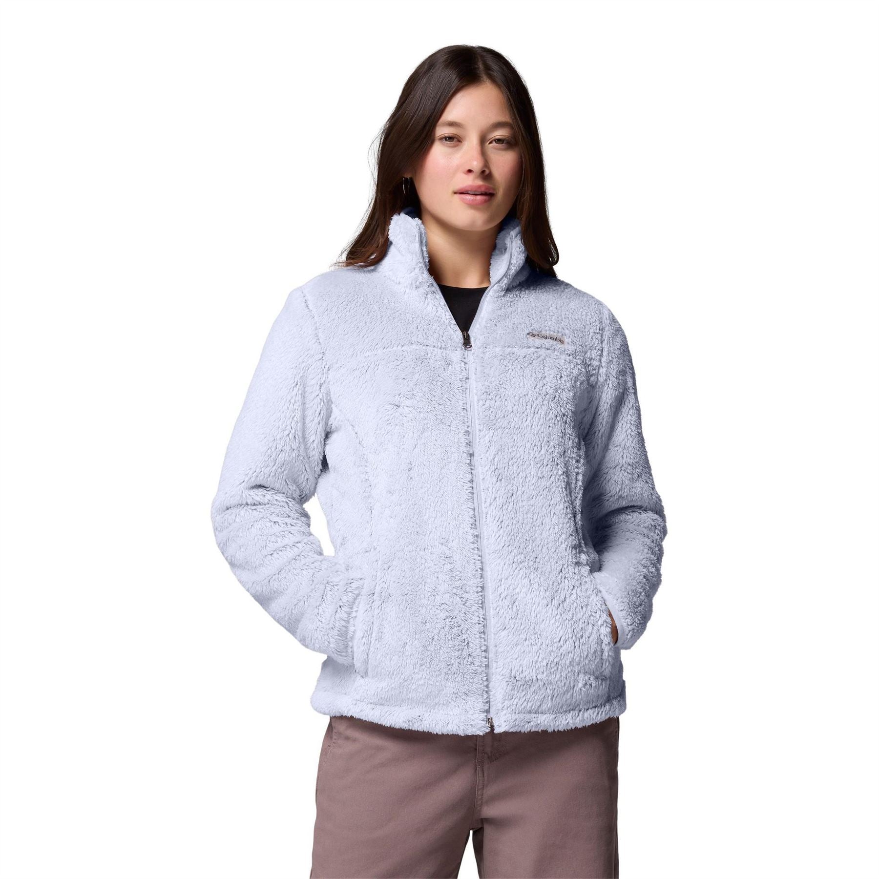 Columbia Cloudy Day Sherpa Solid Patterned Full Zipper Jacket