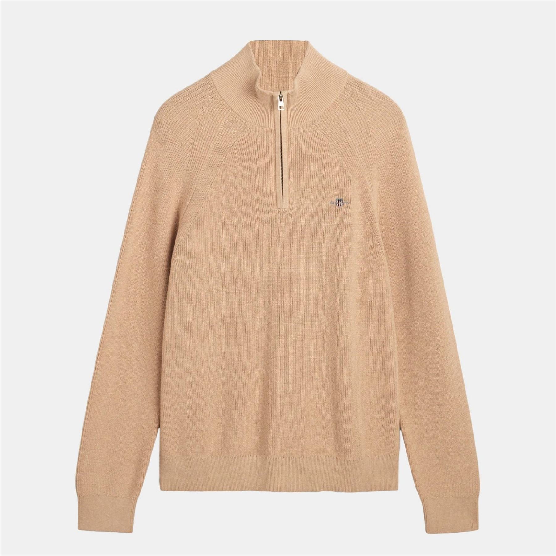 Gant Wool Rib Half Zip Fleece