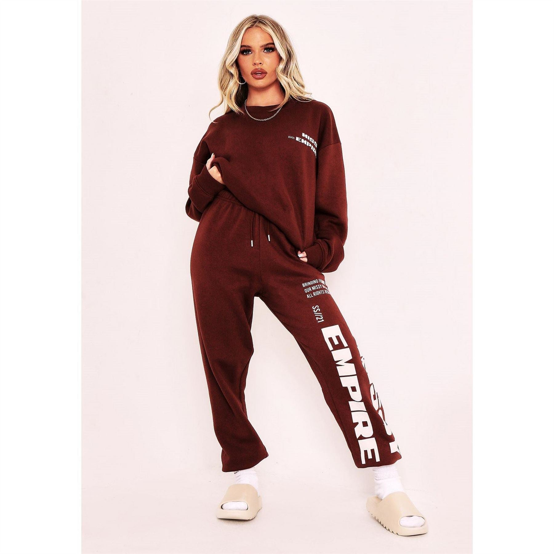 Missy Empire Empire Slogan Joggers