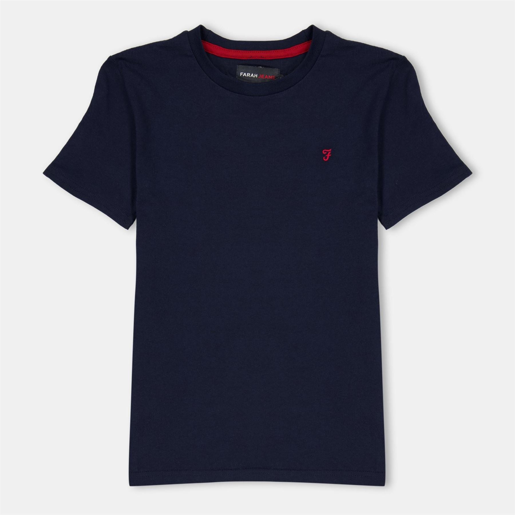Farah Denny Embroidered Crew Neck Short Sleeve Jersey T-Shirt