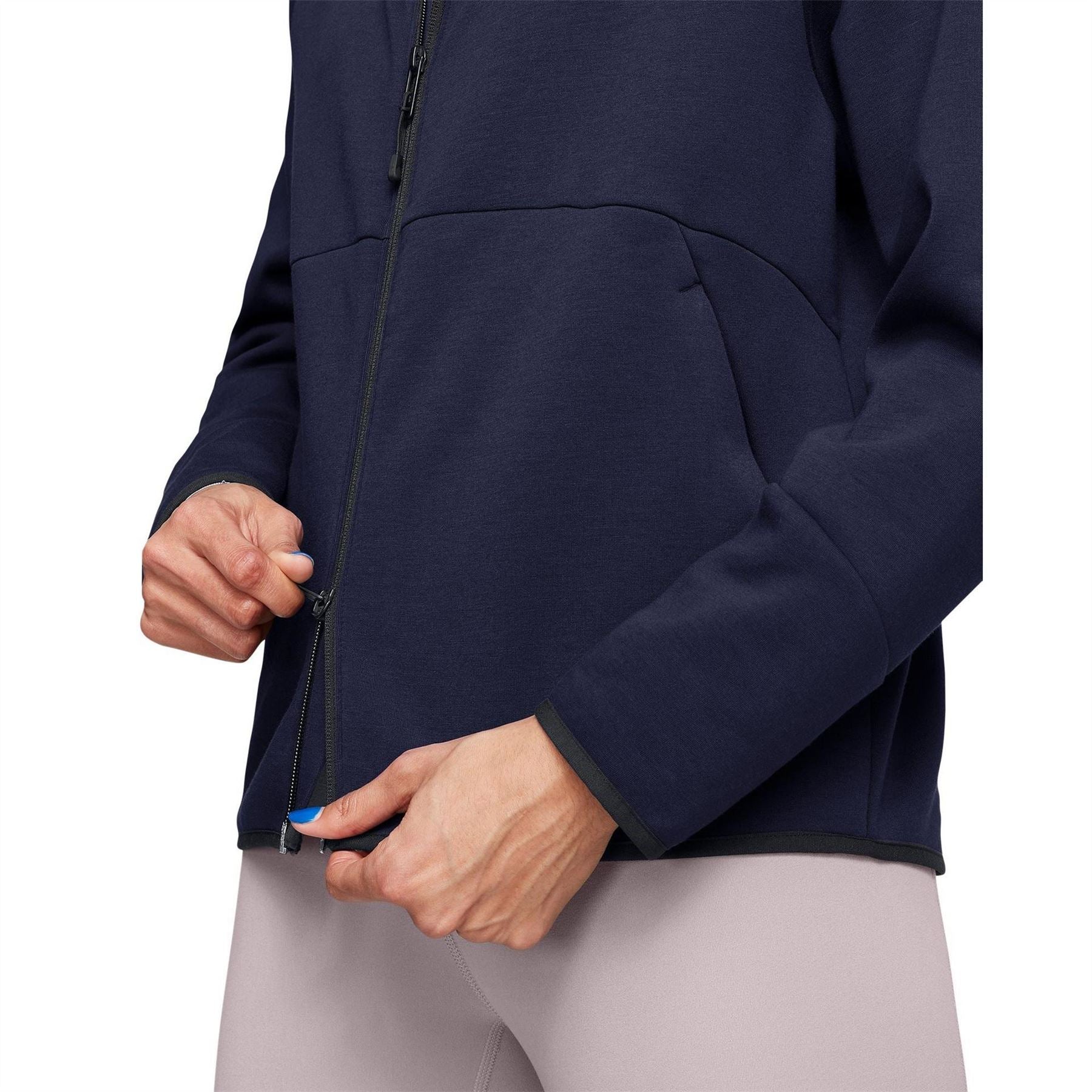 Under Armour Unstoppable Hooded Full Zipper Solid Patterned Sweat Jacket