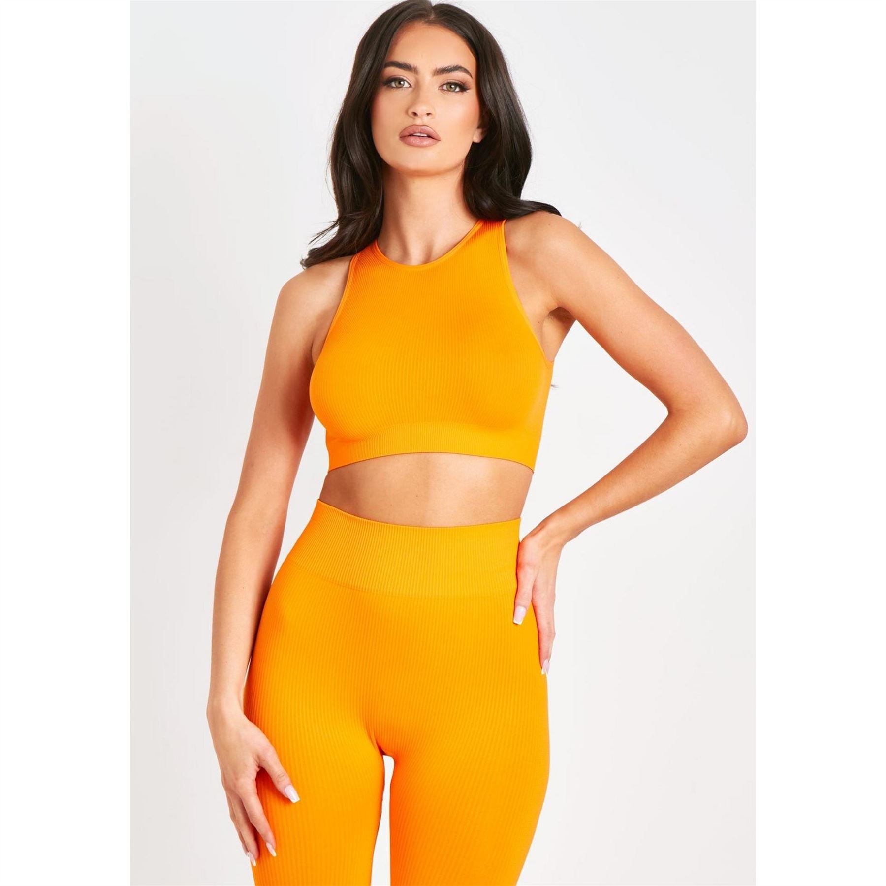 Missy Empire Ribbed Racer Crop Top