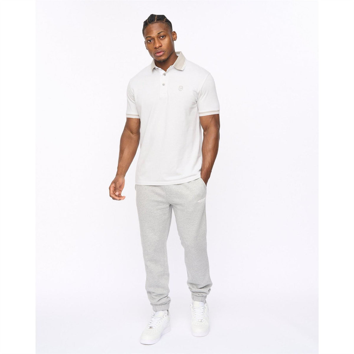 Crosshatch Preece Bold Logo Collared Neck Short Sleeve Polo Shirt