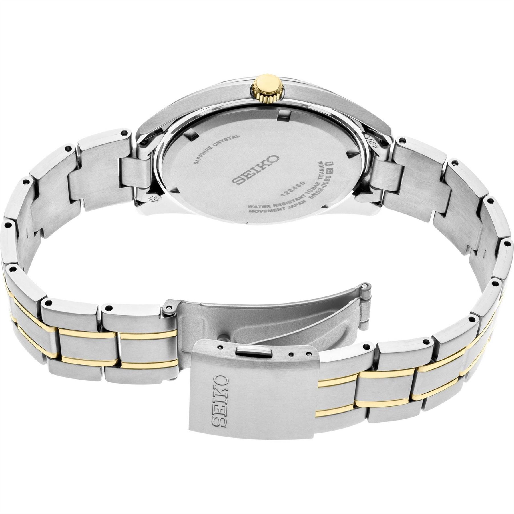 Seiko Date Analogue Titanium Bracelet Strap Watch