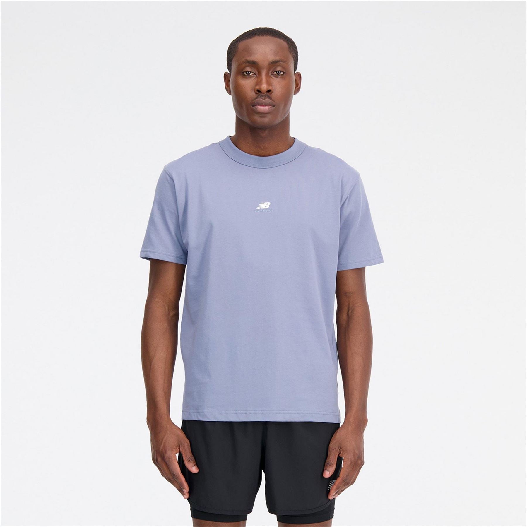 New Balance Logo Cotton Short Sleeve Crew Neck T-Shirt