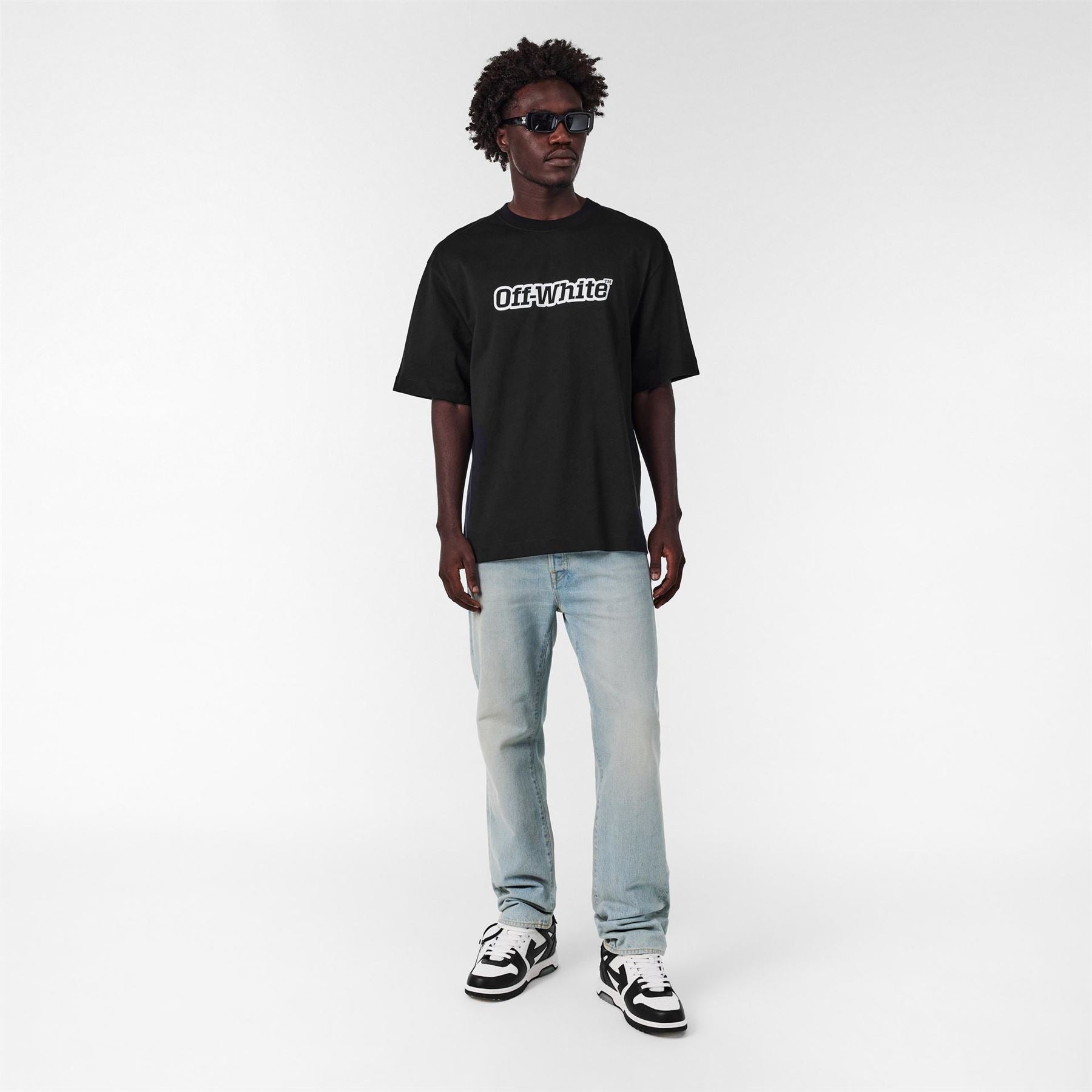 Off White Outline Skate Regular Fit T-Shirt