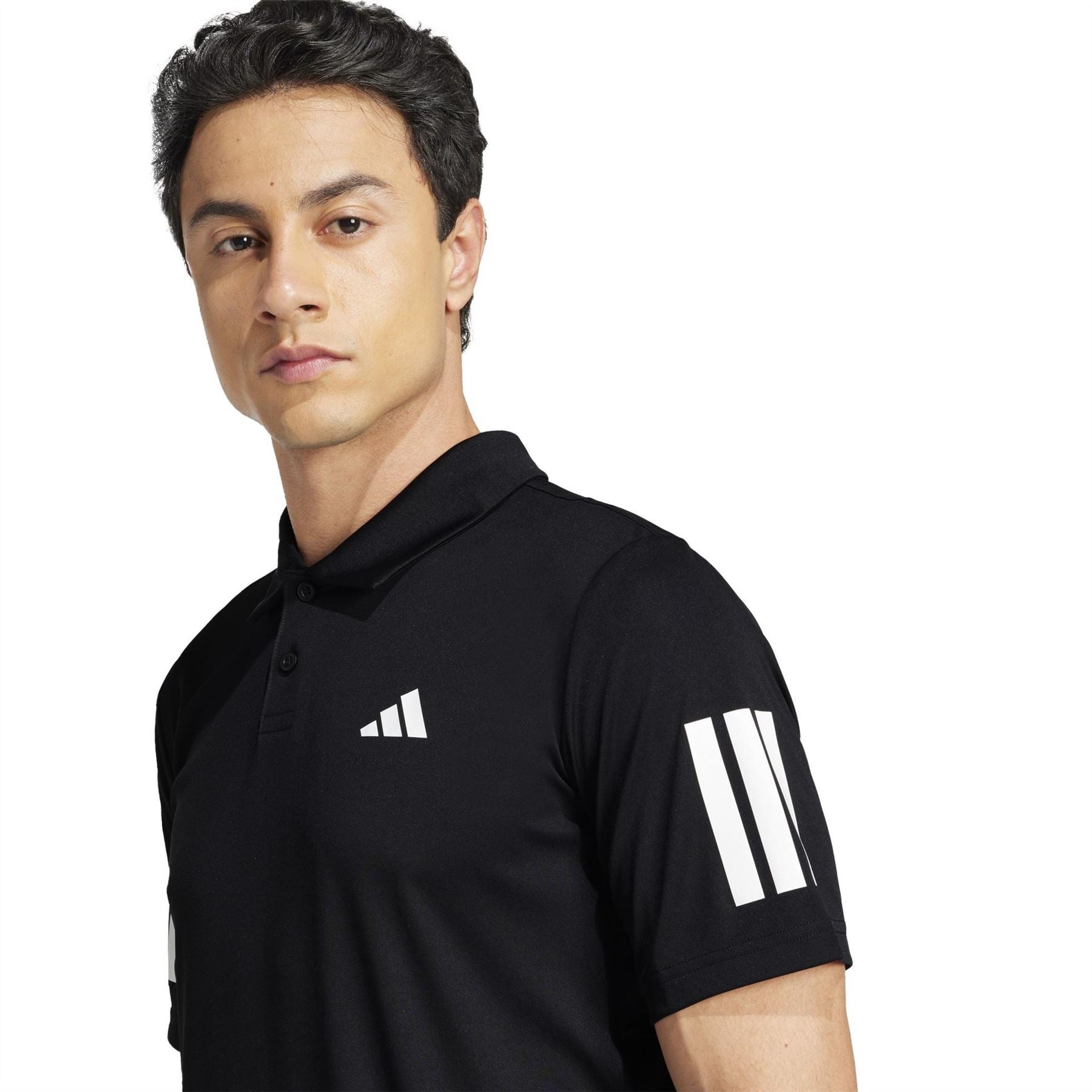 adidas Mens Club 3 Stripe Polo Shirt