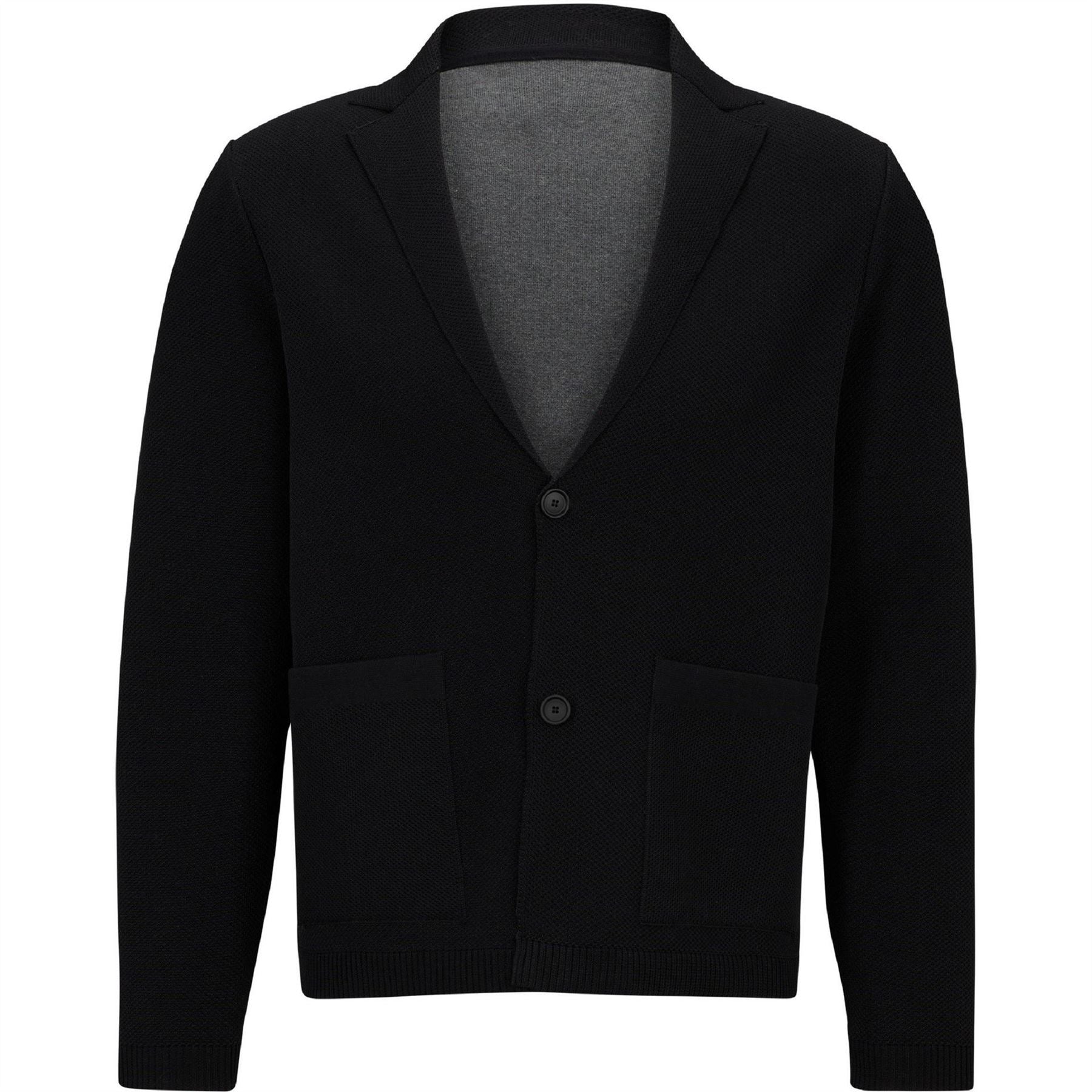 Boss Lapel Collar Long Sleeve Regular Fit Sweater