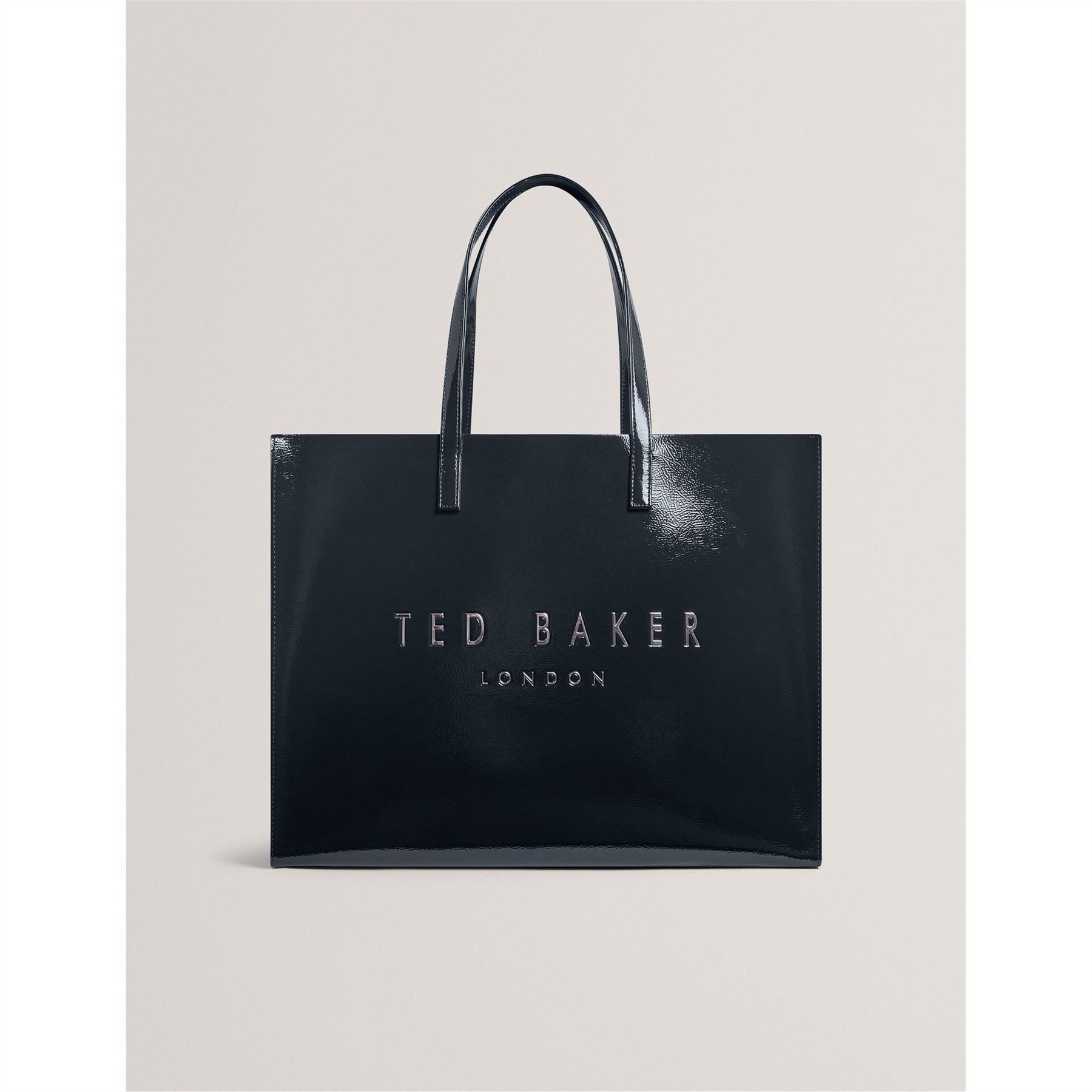 Ted Baker XL Crink Icon Tote with Silver Tone Hardware