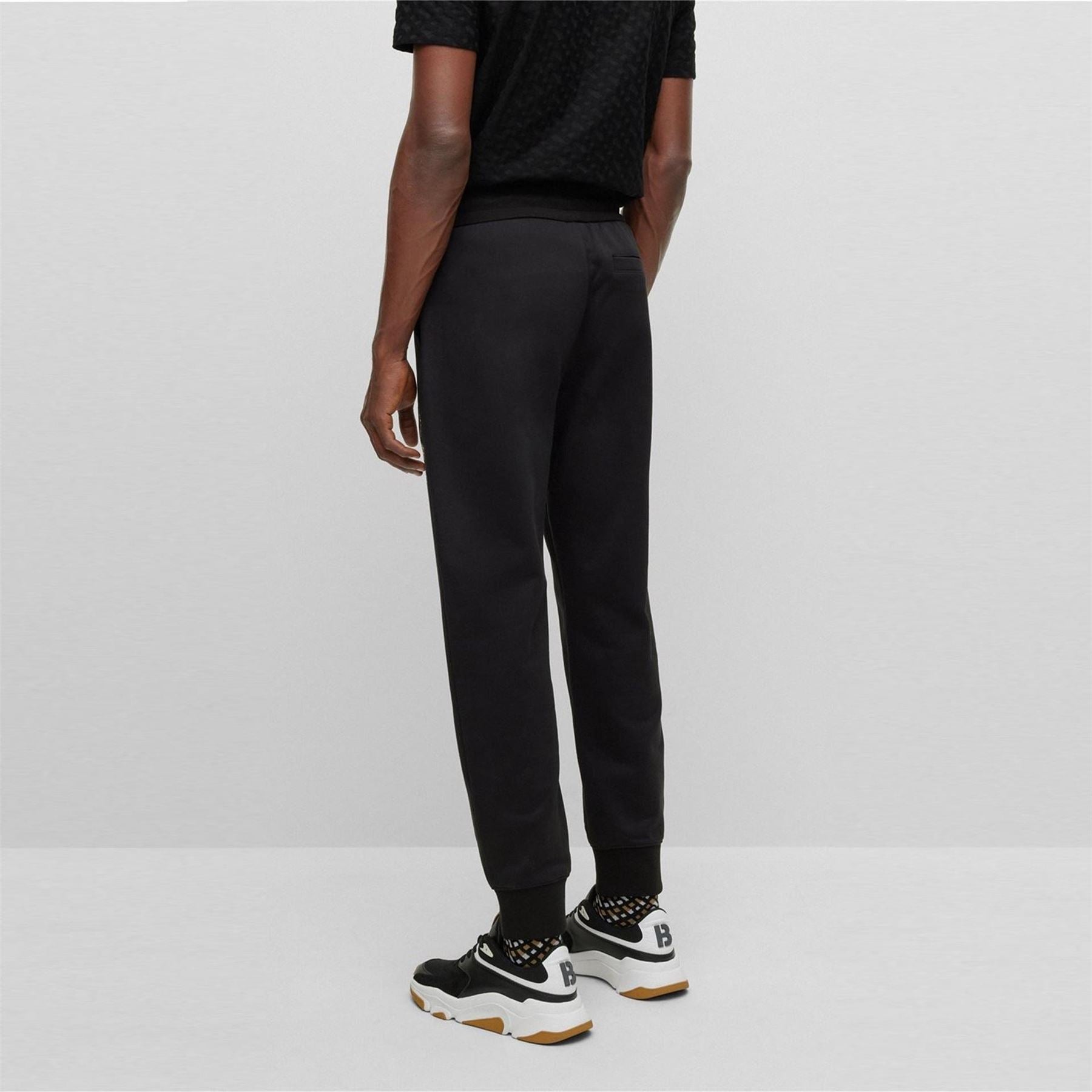 Boss Lamont Solid Patterned Slim Joggers