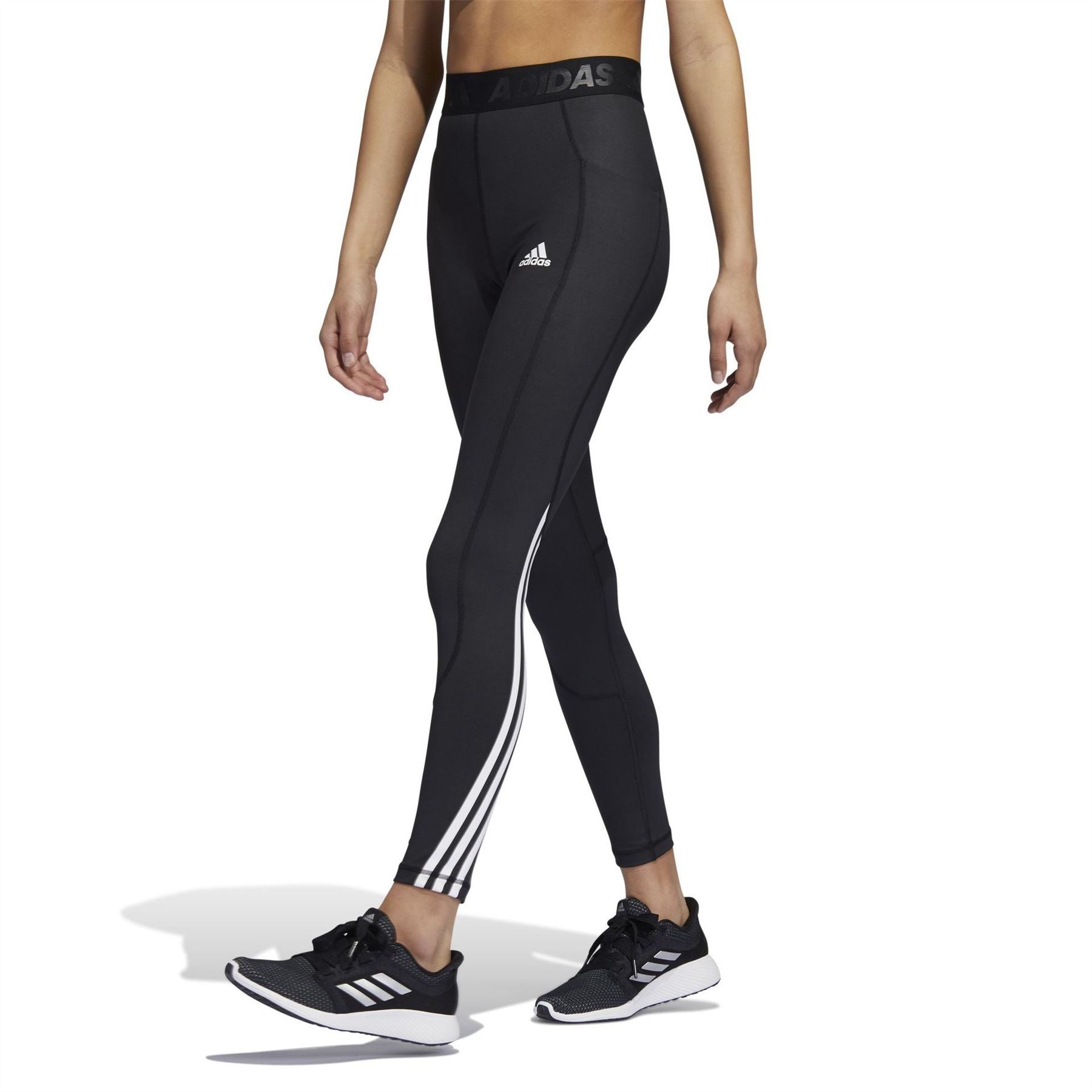 adidas Womens Alphaskin 3 Stripes Leggings