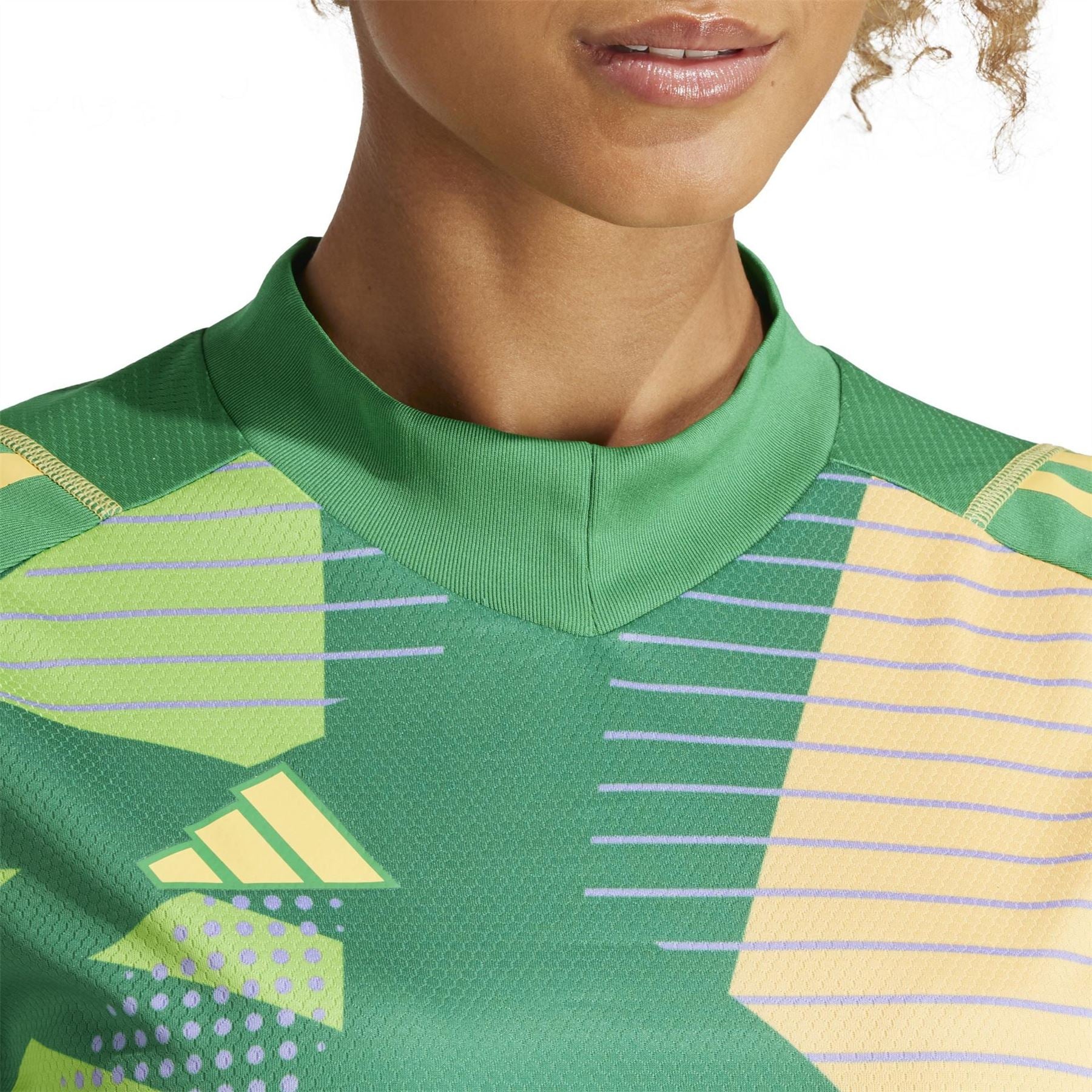 adidas Mock Neck Raglan Sleeve Jersey T-Shirt