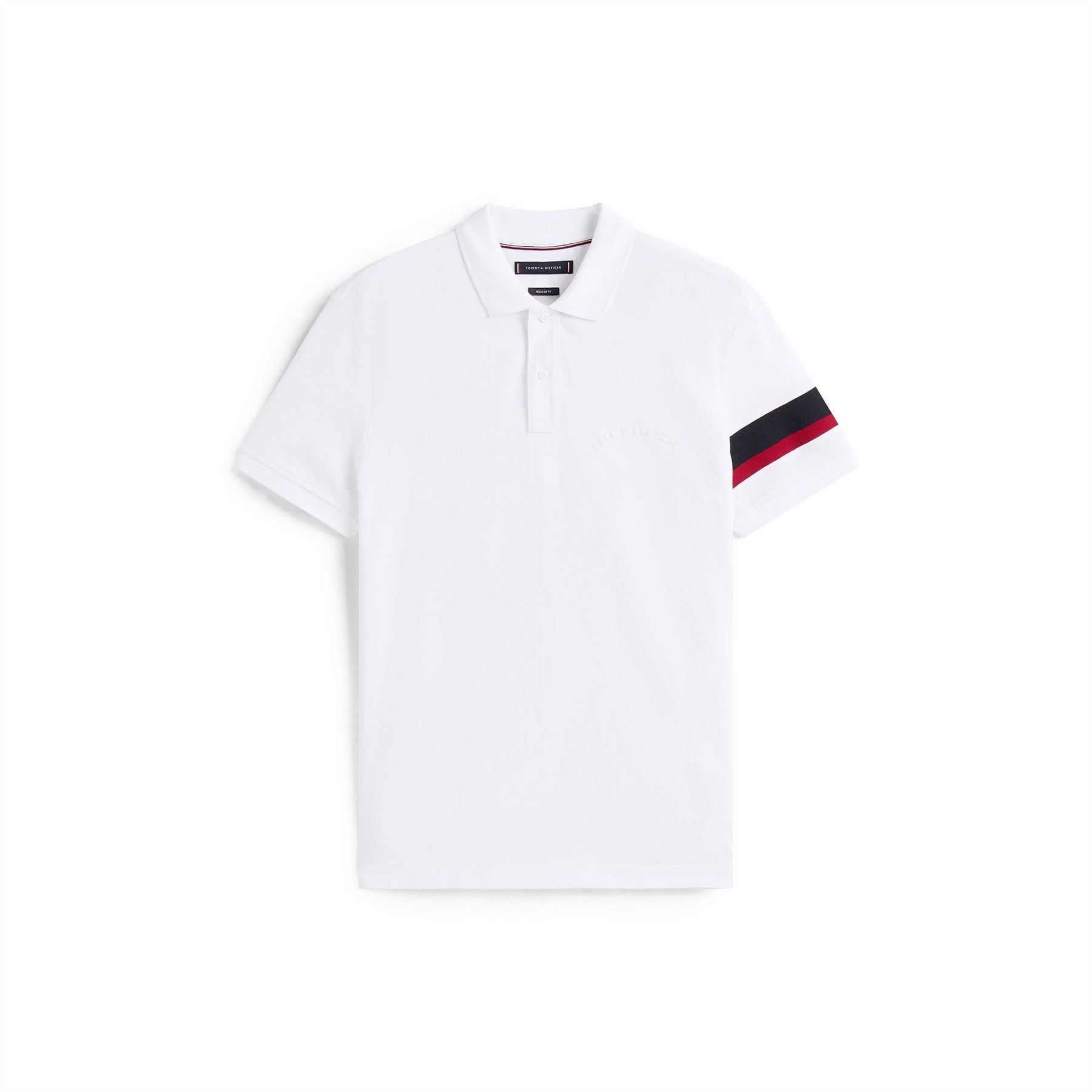 Tommy Hilfiger Embroidered Collared Neck Short Sleeve Polo Shirt