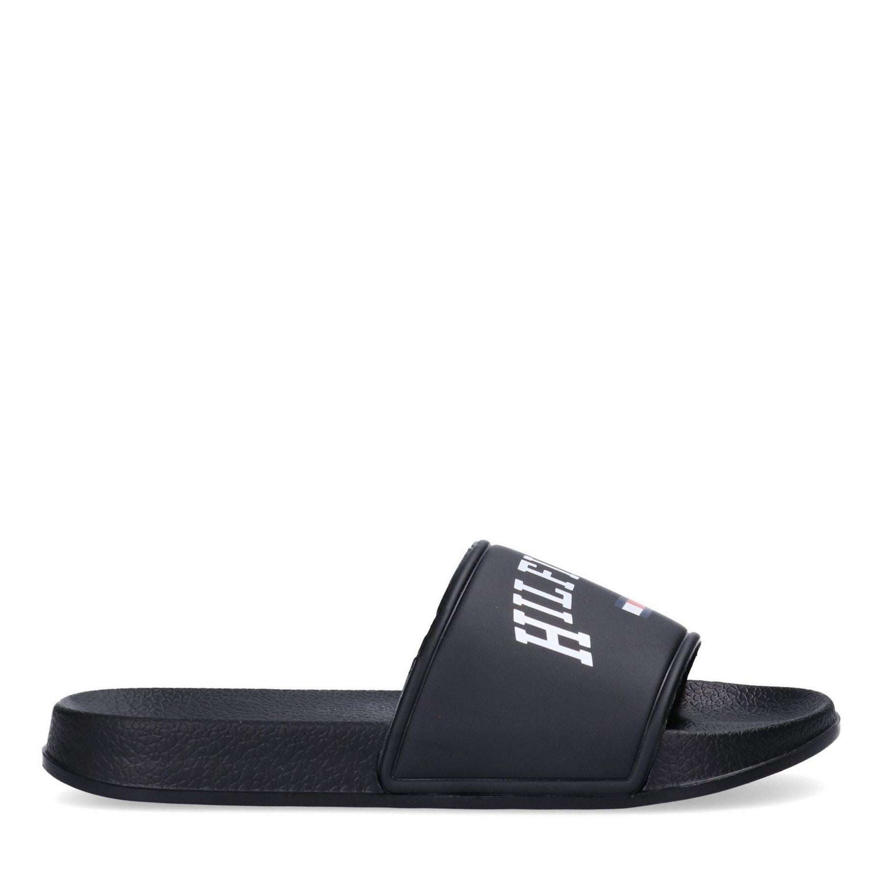 Tommy Hilfiger Junior Slides Open Toe Logo Print Flats
