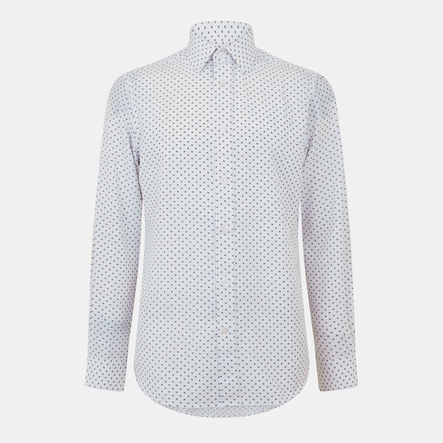 Scotch and Soda Collared Neck Point Collar Long Sleeve Shirt