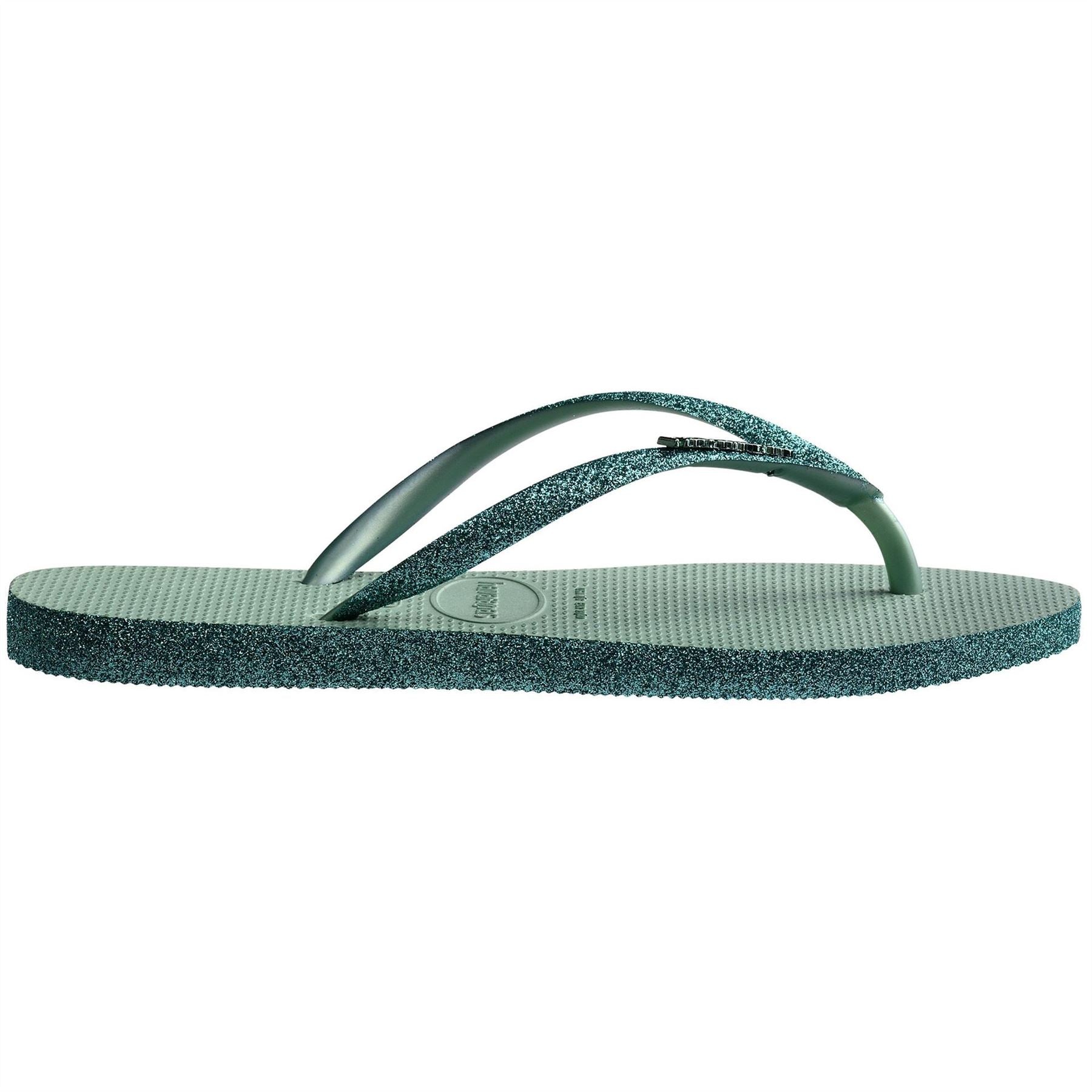 Havaianas Womens Hav. Slim Sparkle Ii Nautical Blue Flip Flops
