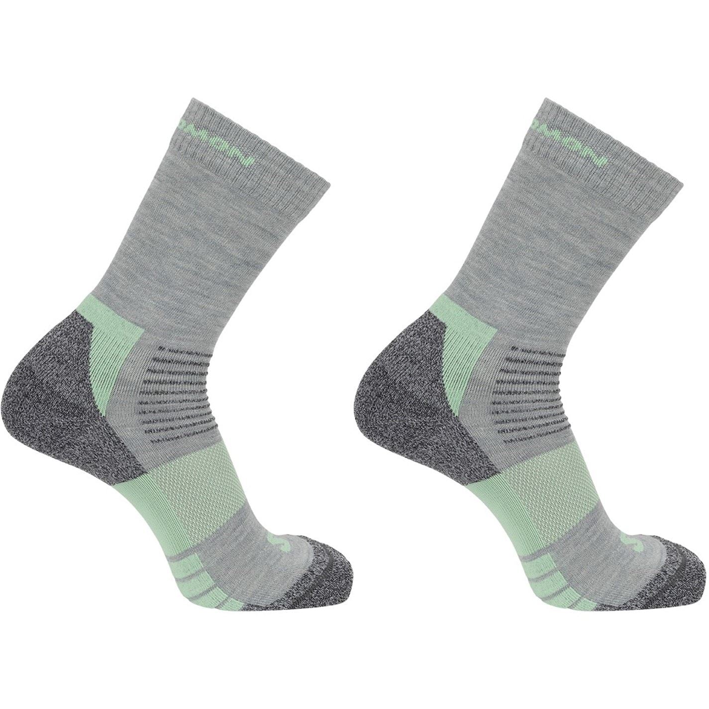 Salomon Womens Merino Crew 2 Pack Walking Socks
