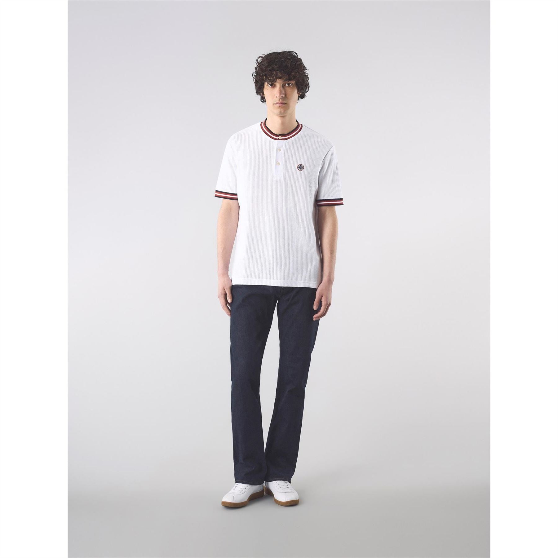 Pretty Green Pg Cressa Grandad Regular Fit T-Shirt