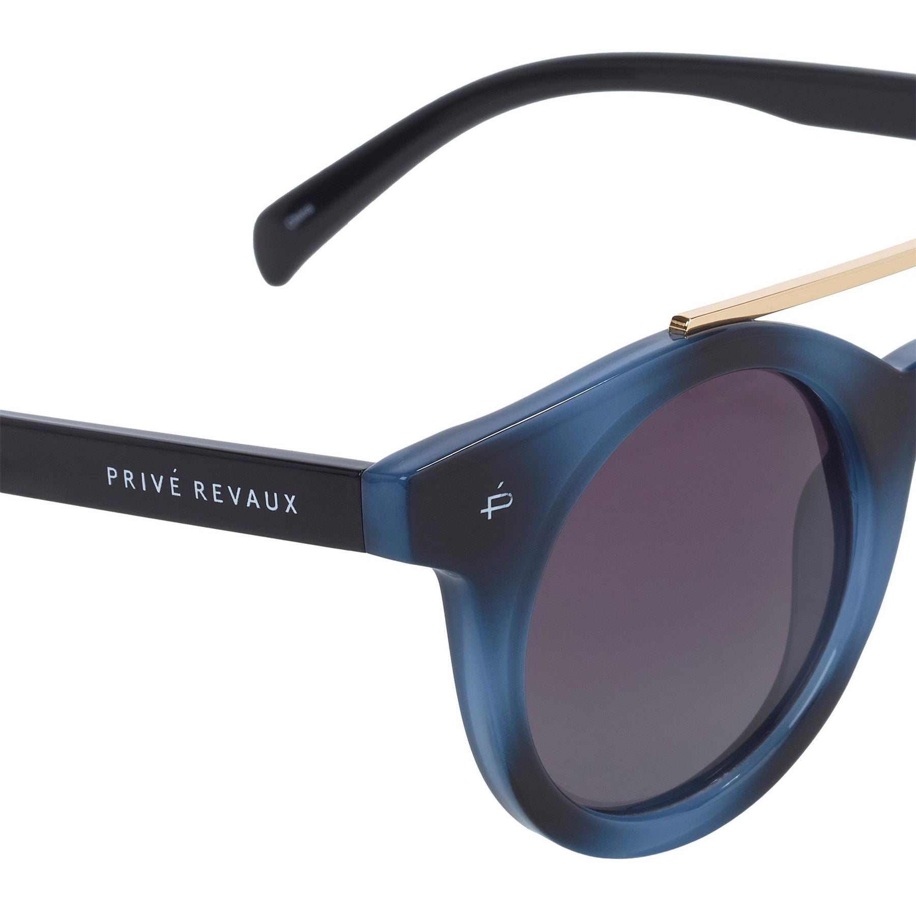 Prive Revaux R The Reagan Round Double Bridge Sunglasses