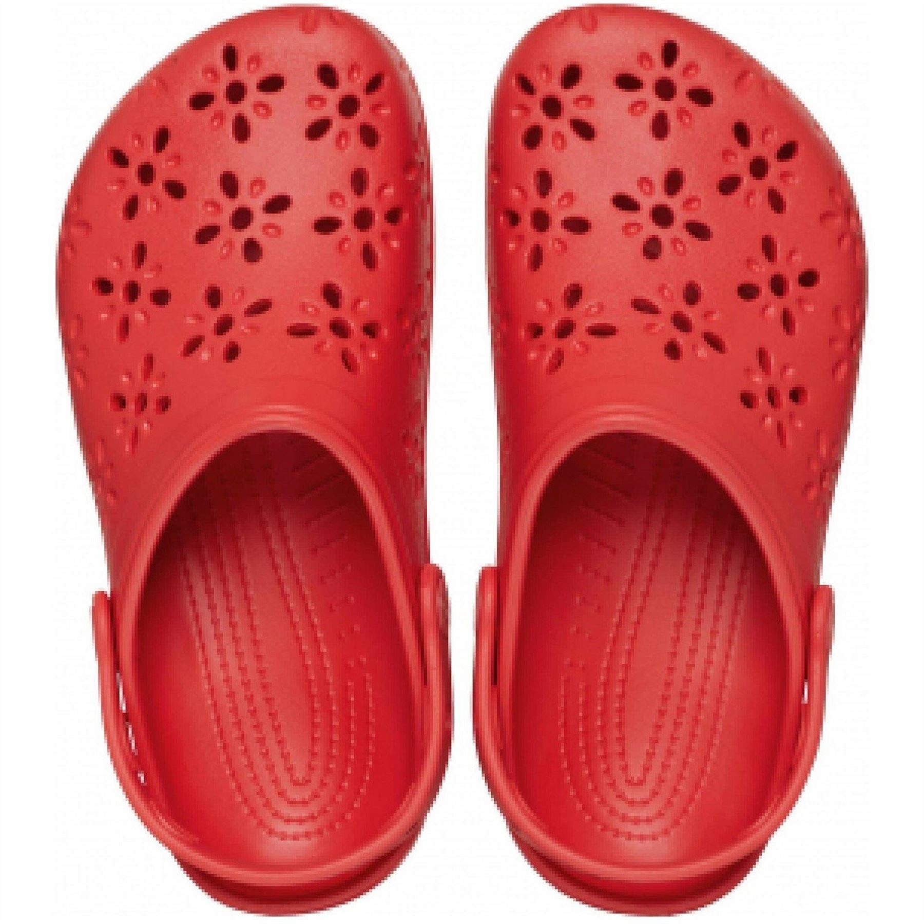 Crocs Classic Floral Cut Closed Toe Shuv Clogs