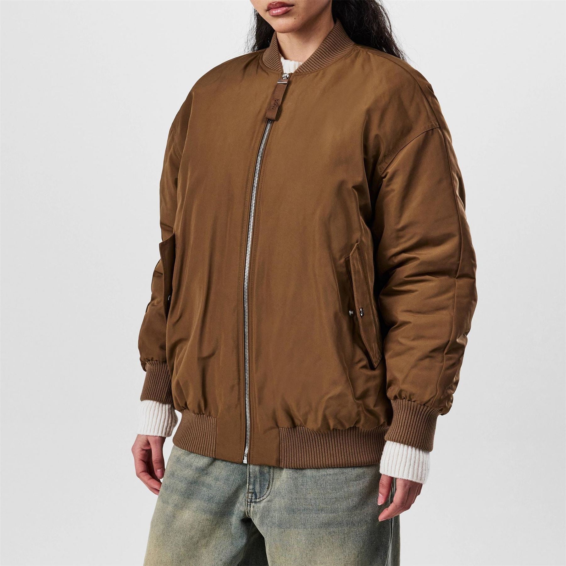 Boss BOSS ORANGE Bomber Parker Jacket with Logo Detail