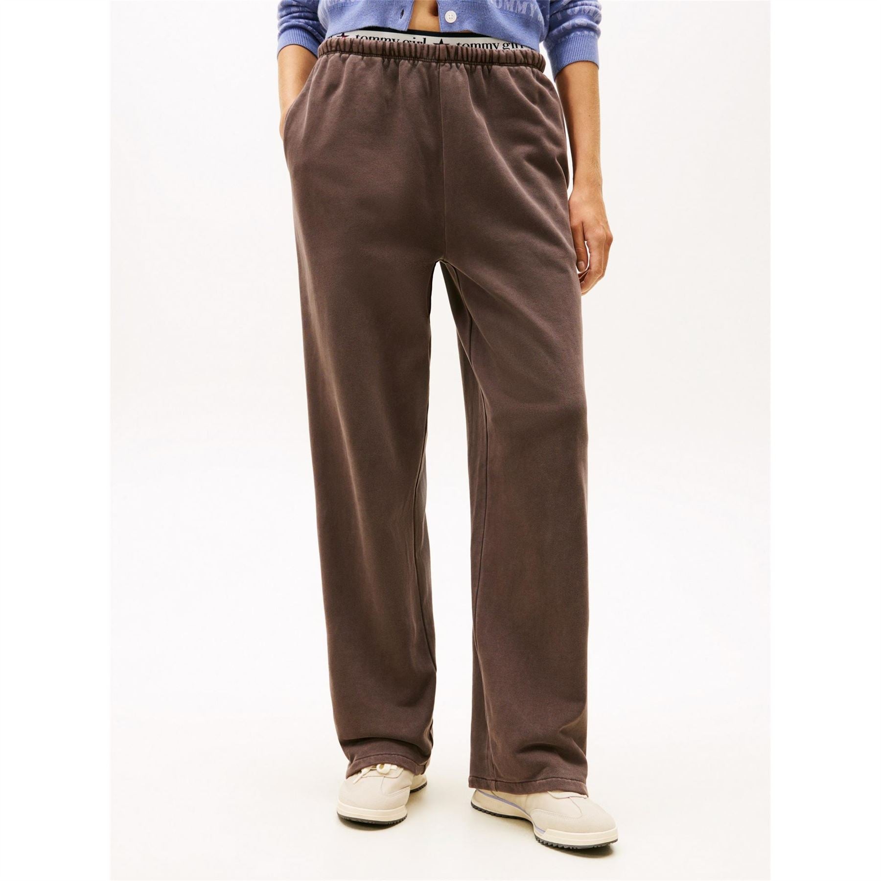 Tommy Jeans Solid Patterned Straight Sweatpants