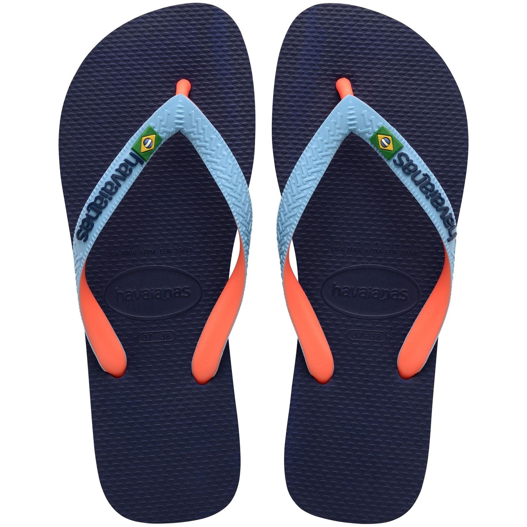 Havaianas Hav. Brasil Mix Leaf Green Marine B Flip Flops Womens